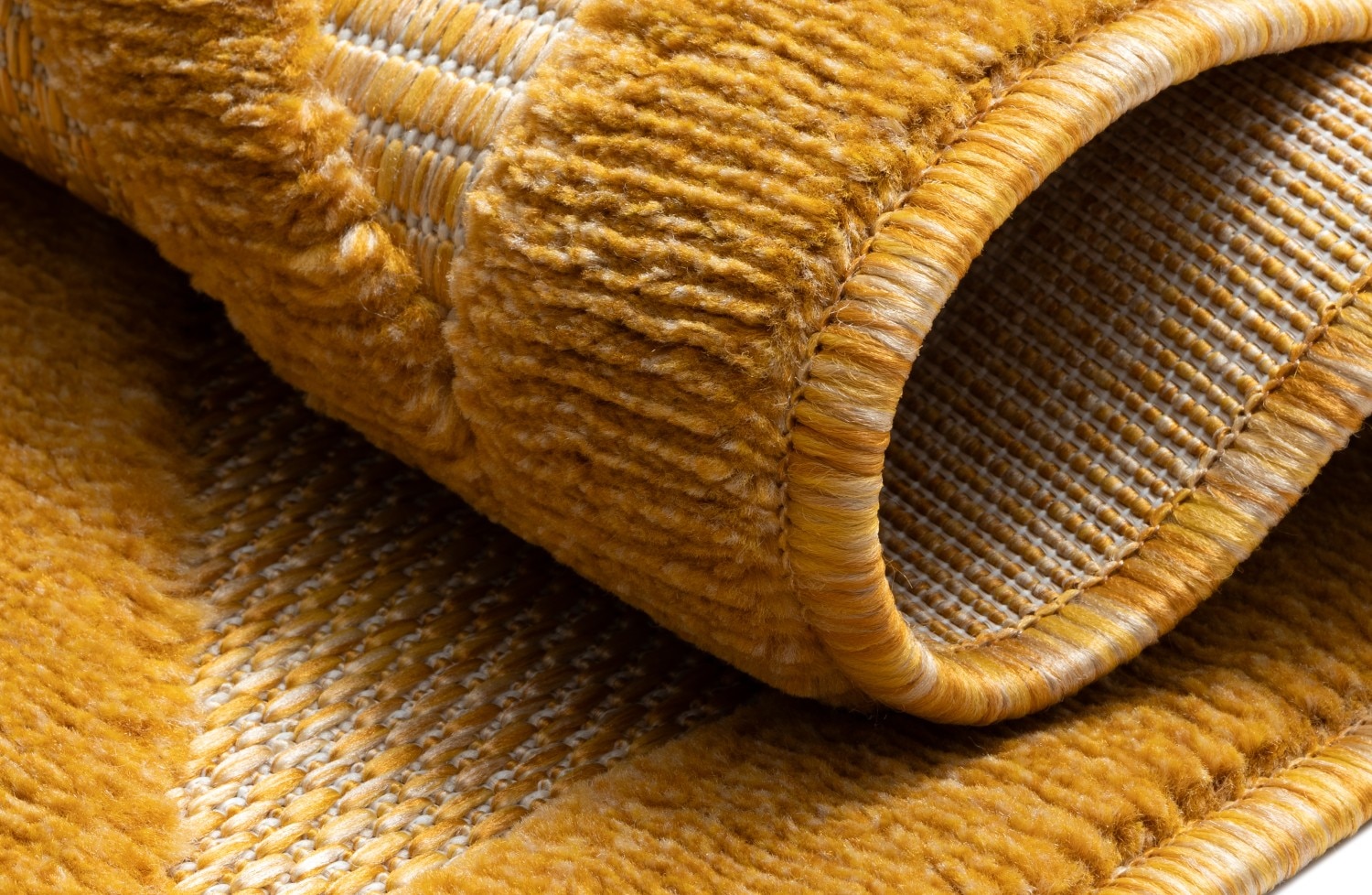 Myflair Möbel & Accessoires Teppich »Amara Lagerräumung«, rechteckig, 8 mm Höhe, Uni Farben, Hoch-Tief Effekt, Outdoor geeignet, Balkon, Terrasse