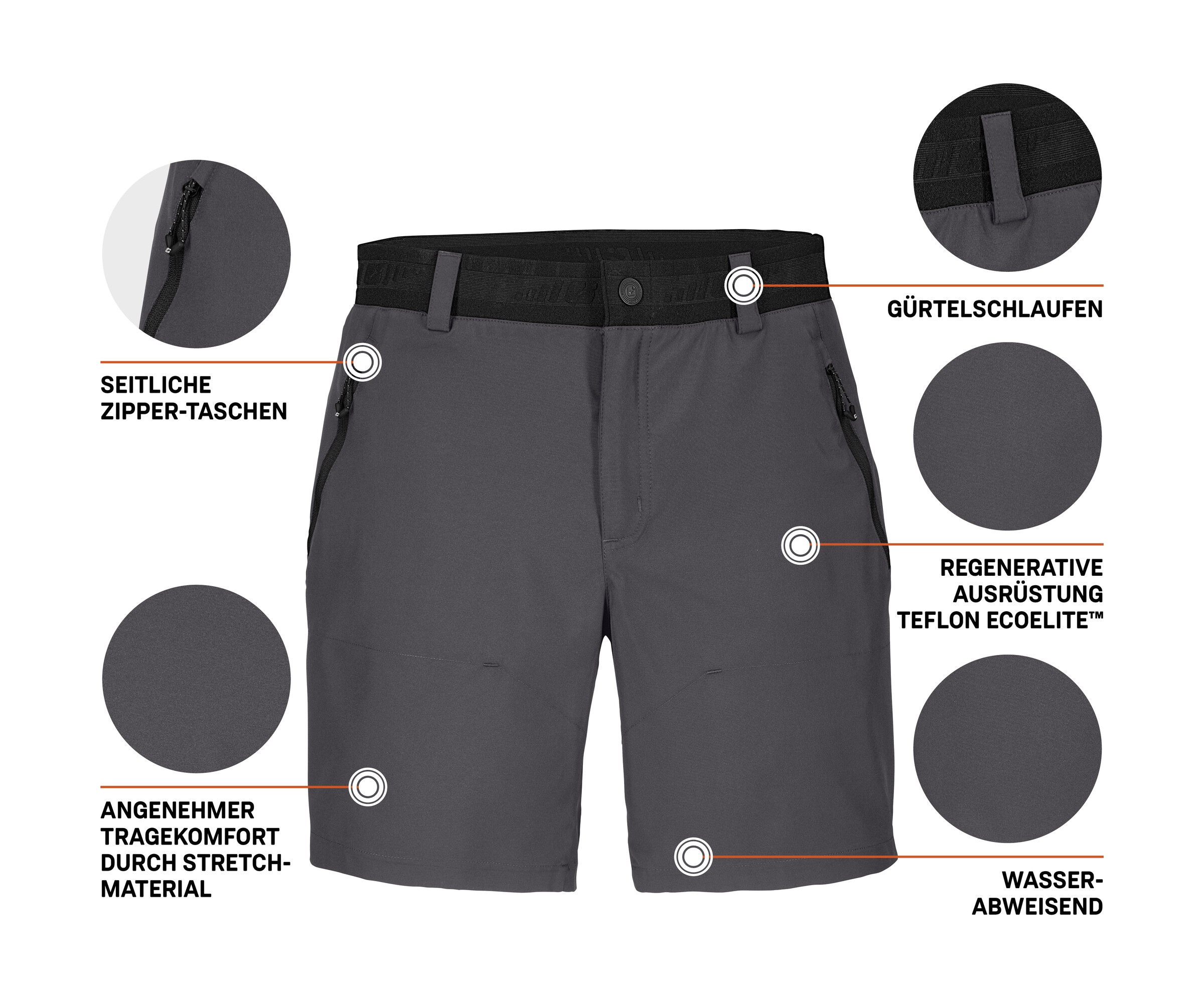 Killtec Bermudas »KOS 93 MN BRMDS«  Wasserabweisende Stretch-Shorts mit Teflon EcoElite™ Imprägnierung