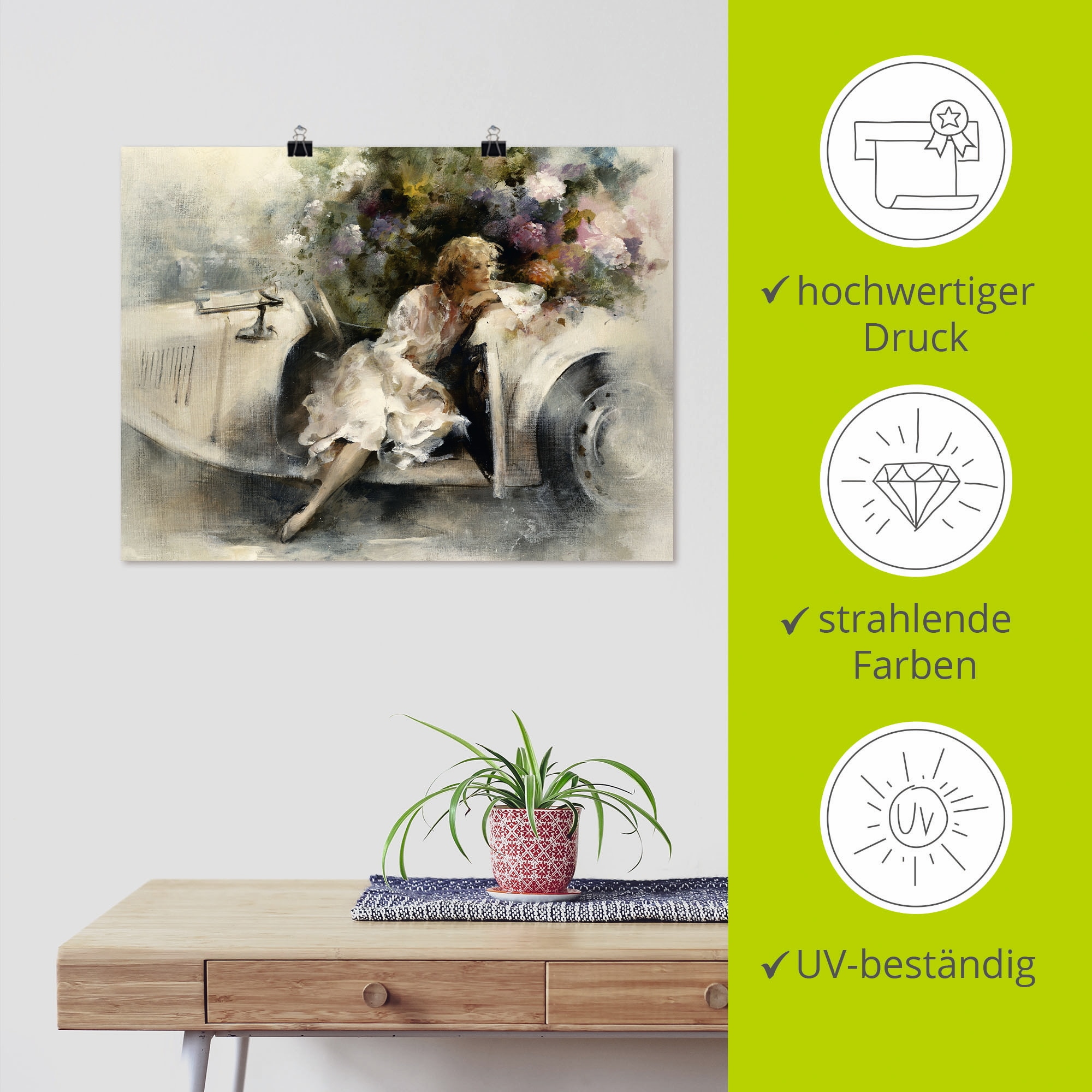 Artland Wandbild »Tagträumer« Frau 1 Stk. tlg. als Leinwandbild, Poster, Wandaufkleber in verschied. Größen