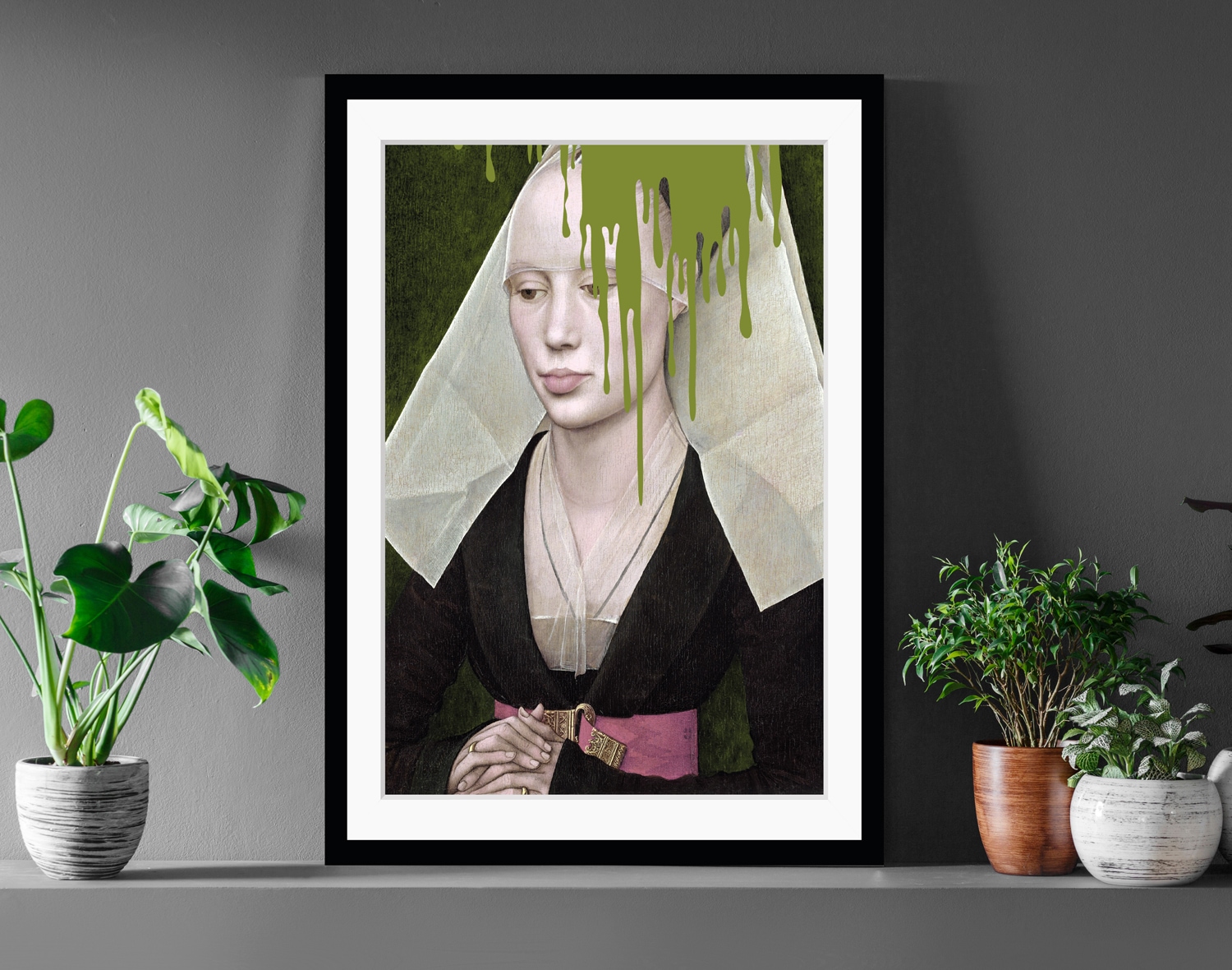 queence Bild »Hermine mit Farbklecks« Bilder von Frauen | Frau | Gemälde | Historische Persönlichkeiten | Kunst HD Premium Poster-Druck inkl. Holzrahmen