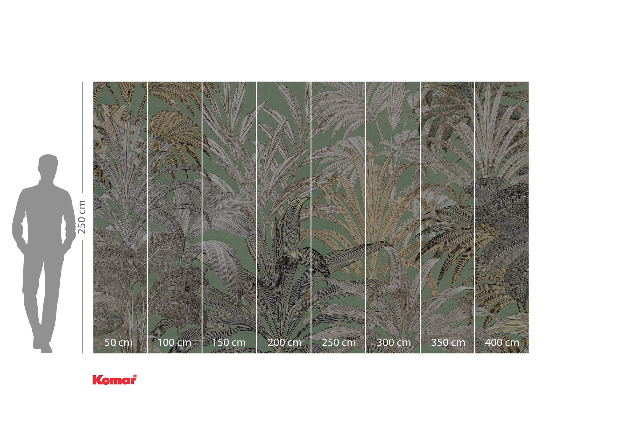 Komar Fototapete »Digitaldruck Vlies - Ciao Capri - Größe 400 x 250 cm«, bedruckt-floral-geblümt-gemustert-tropisch, Wohnzimmer, Schlafzimmer