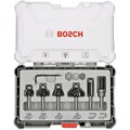 Bosch Professional Fräser-Set »Rand- und Kantenfräser-Set«, (6 tlg.), 6-mm-Schaft