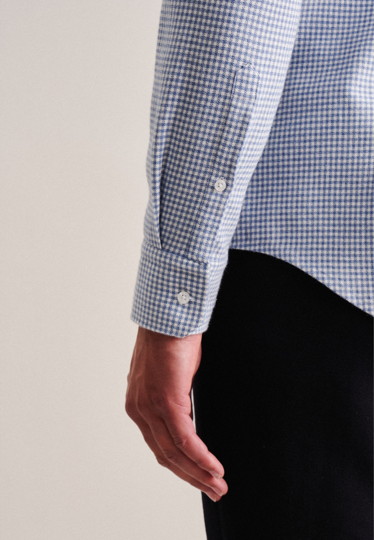 seidensticker Flanellhemd »Slim«, Slim Langarm Kentkragen Karo