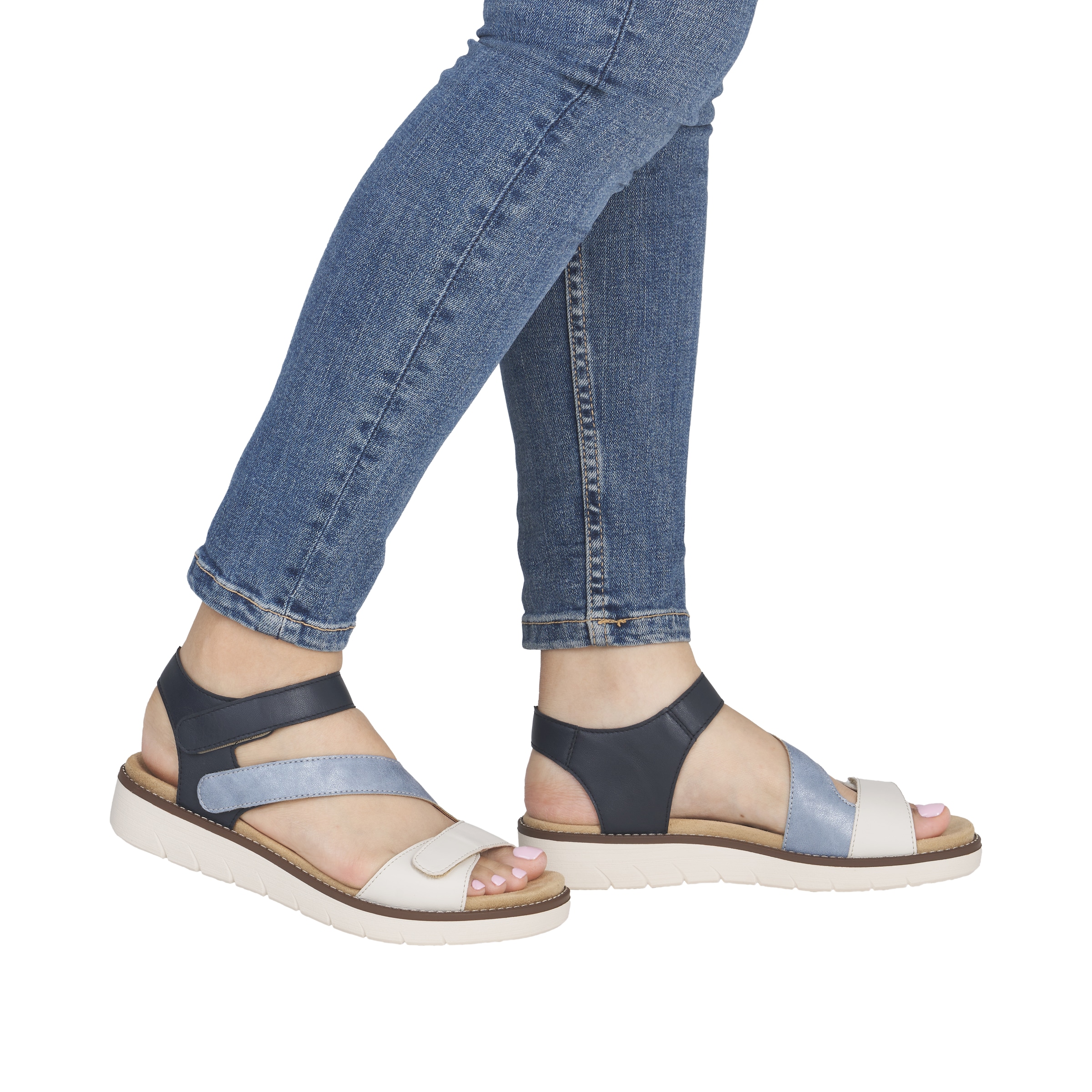 Remonte Sandale  Sommerschuh, Klettschuh, Sandalette, Riemchensandale mit Softfußbett