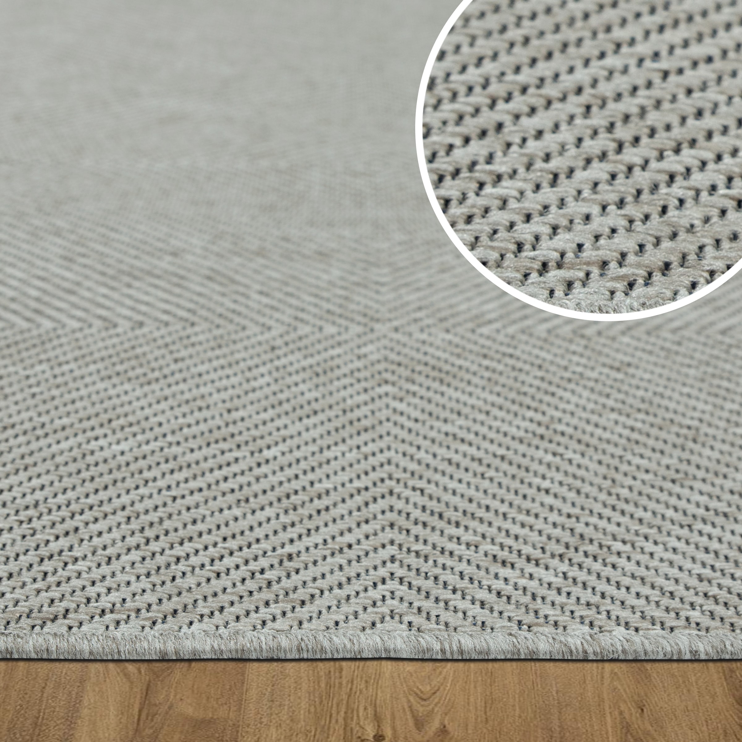 OTTO home Teppich »Anna, auch als Läufer erhältlich« rechteckig 3 mm Höhe In- und Outdoor geeignet, Sisal-Optik, Wetterfest & UV-beständig