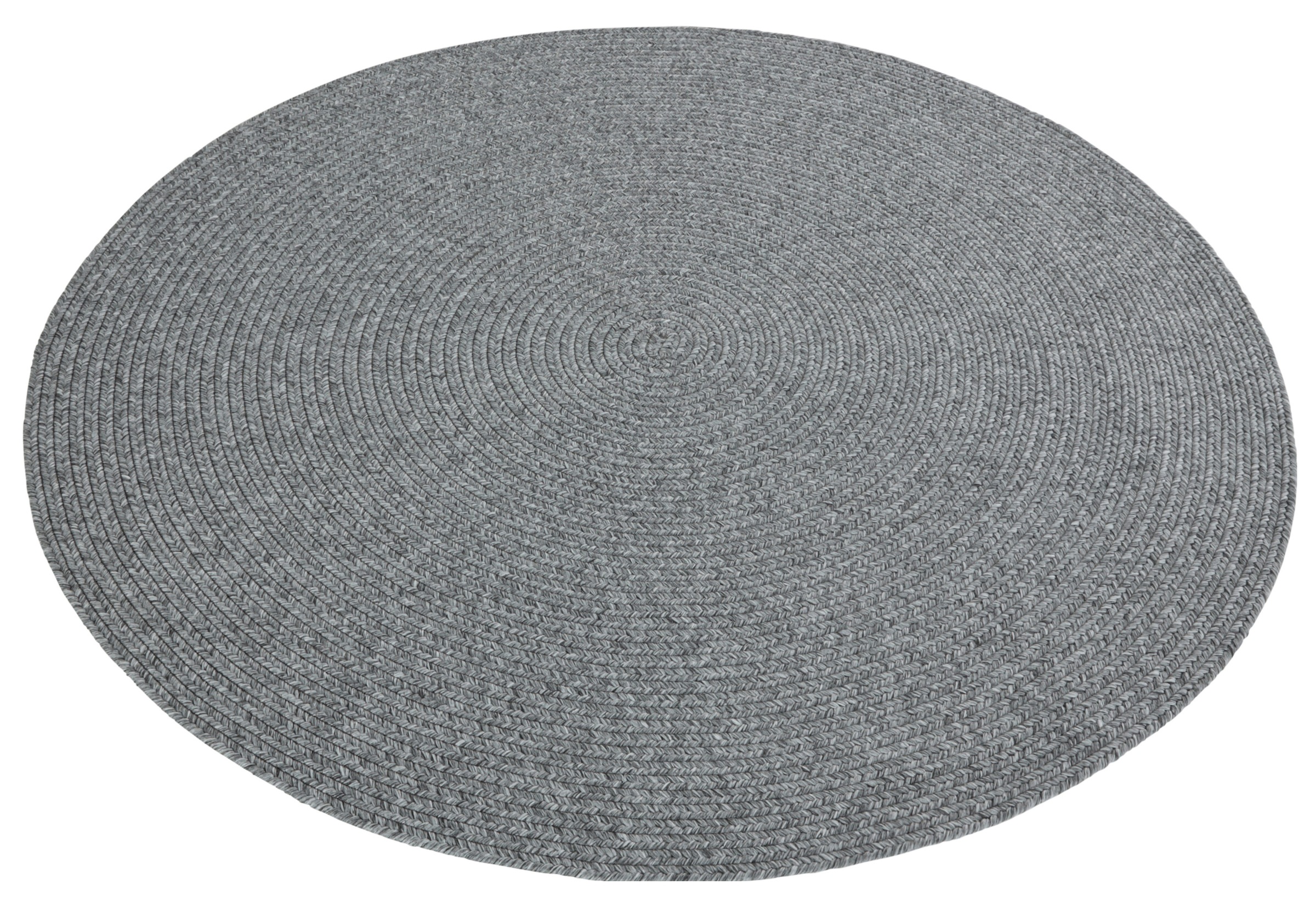 NORTHRUGS Teppich »Trenzado«, rund, 10 mm Höhe, In- & Outdoor, Handmade-Look, Gewebt, Wetterfest, Balkon, Wohnzimmer