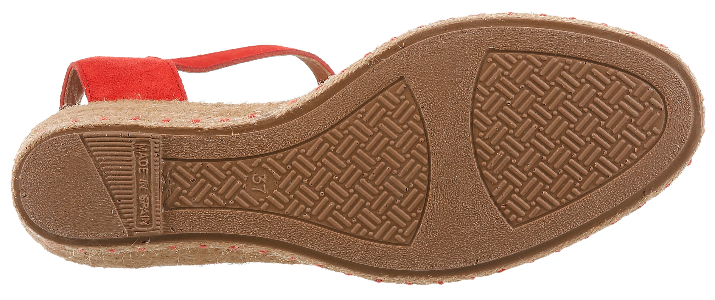 VERBENAS Slingpumps  Keilsandalette, Sommerschuh, Urlaubsschuh mit Bastbesatz
