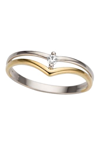 Goldring »Schmuck Geschenk Gold 585, bicolor, zweifarbig, poliert«