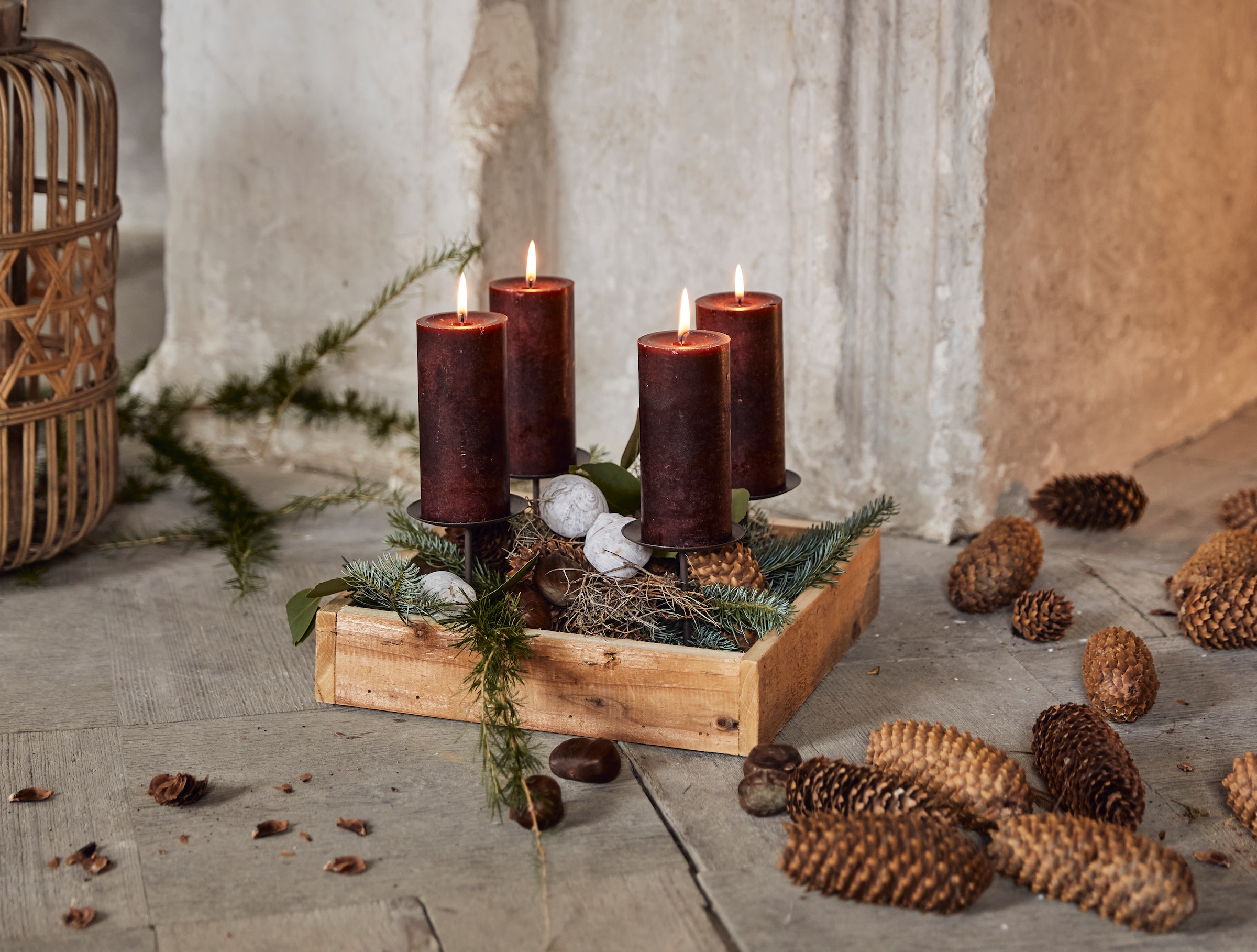 Creativ deco Adventsleuchter »Weihnachtsdeko«, Kerzen, (1 4 Adventsleuchter Raten ideal als bestellen St.), auf für