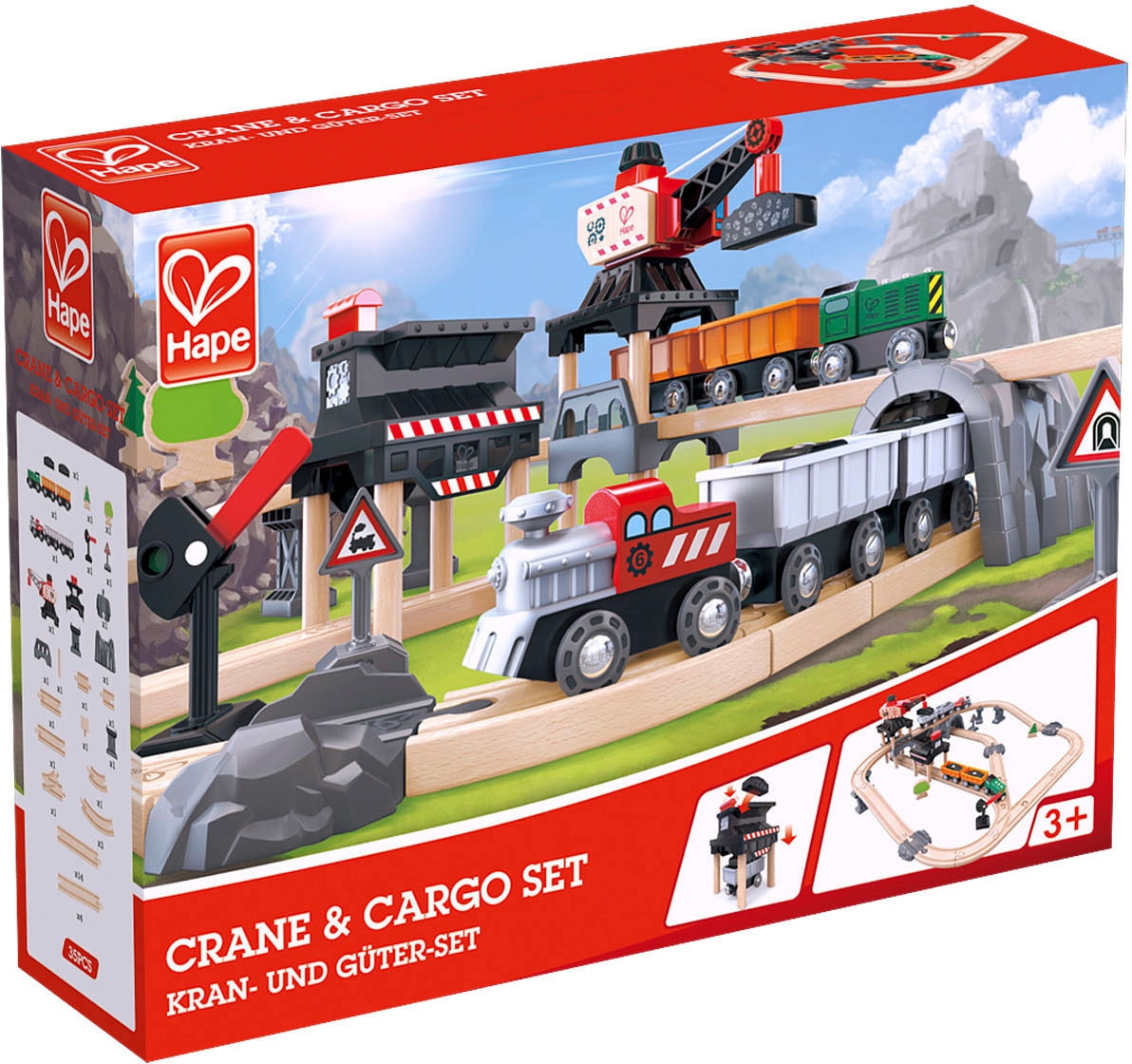 Hape Spielzeugeisenbahn-Gebäude »Bergbau-Set«, (Set, 64 tlg.)