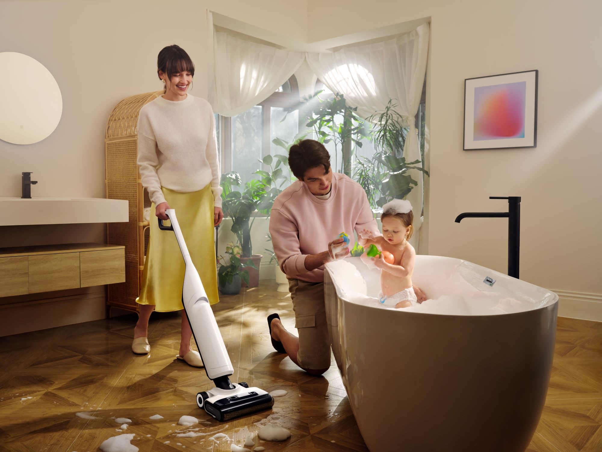 Roborock Nass-Trocken-Akkusauger »Flexi Pro, FlatReach™-Technologie, 17000Pa Saugleistung«, Roborock RevoBrush™ 2.0, Selbstreinigung mit Warmwasser und Warmluft