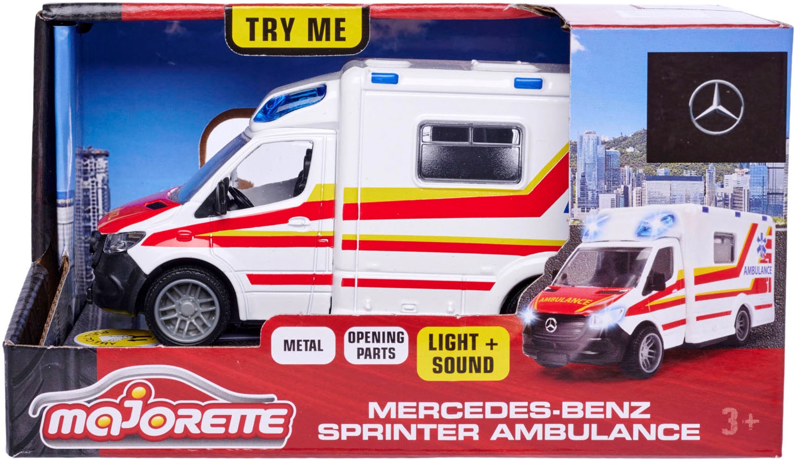 majORETTE Spielzeug-Krankenwagen »Mercedes-Benz Sprinter Ambulance«, mit Licht und Sound