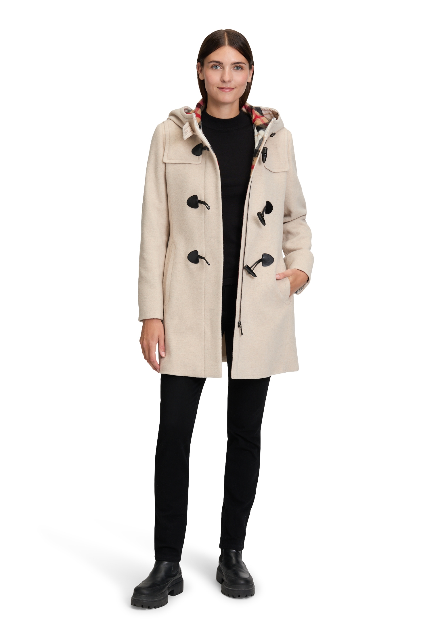 Gil Bret Wolljacke »Dufflecoat mit Kapuze«