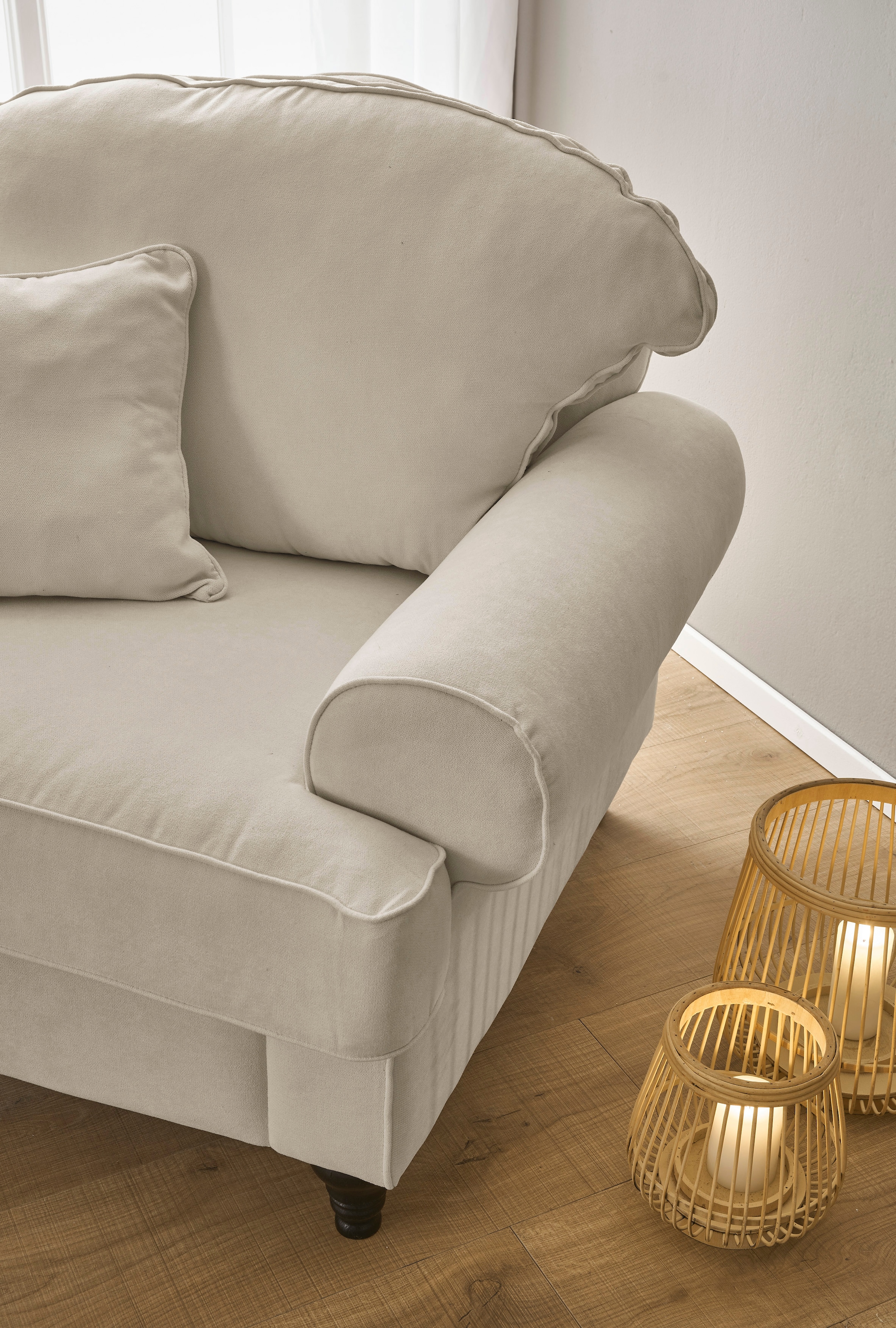 Home affaire Sessel »WESTMINSTER«, (Set, 2 St., 1Sessel, 1 Hocker), mit Federkern-Polsterung