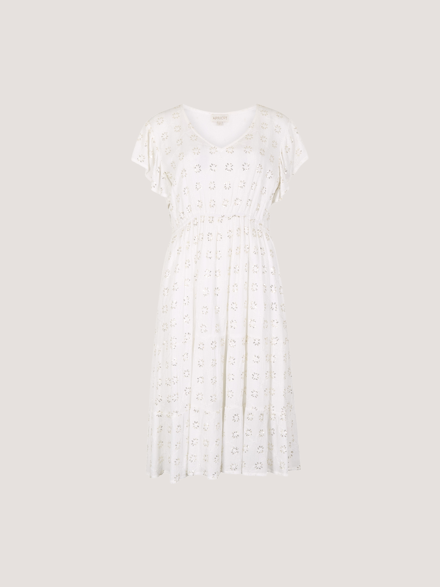 Apricot Minikleid »Geblümtes Mini-Kleid« mit Stickerei und Pailletten