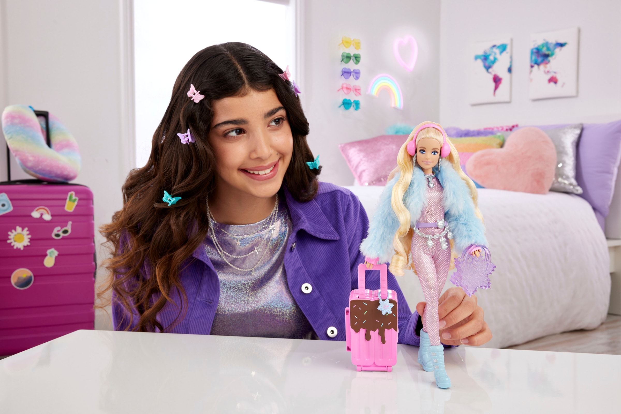 Barbie Anziehpuppe »Extra Fly im winterlichen Outfit«