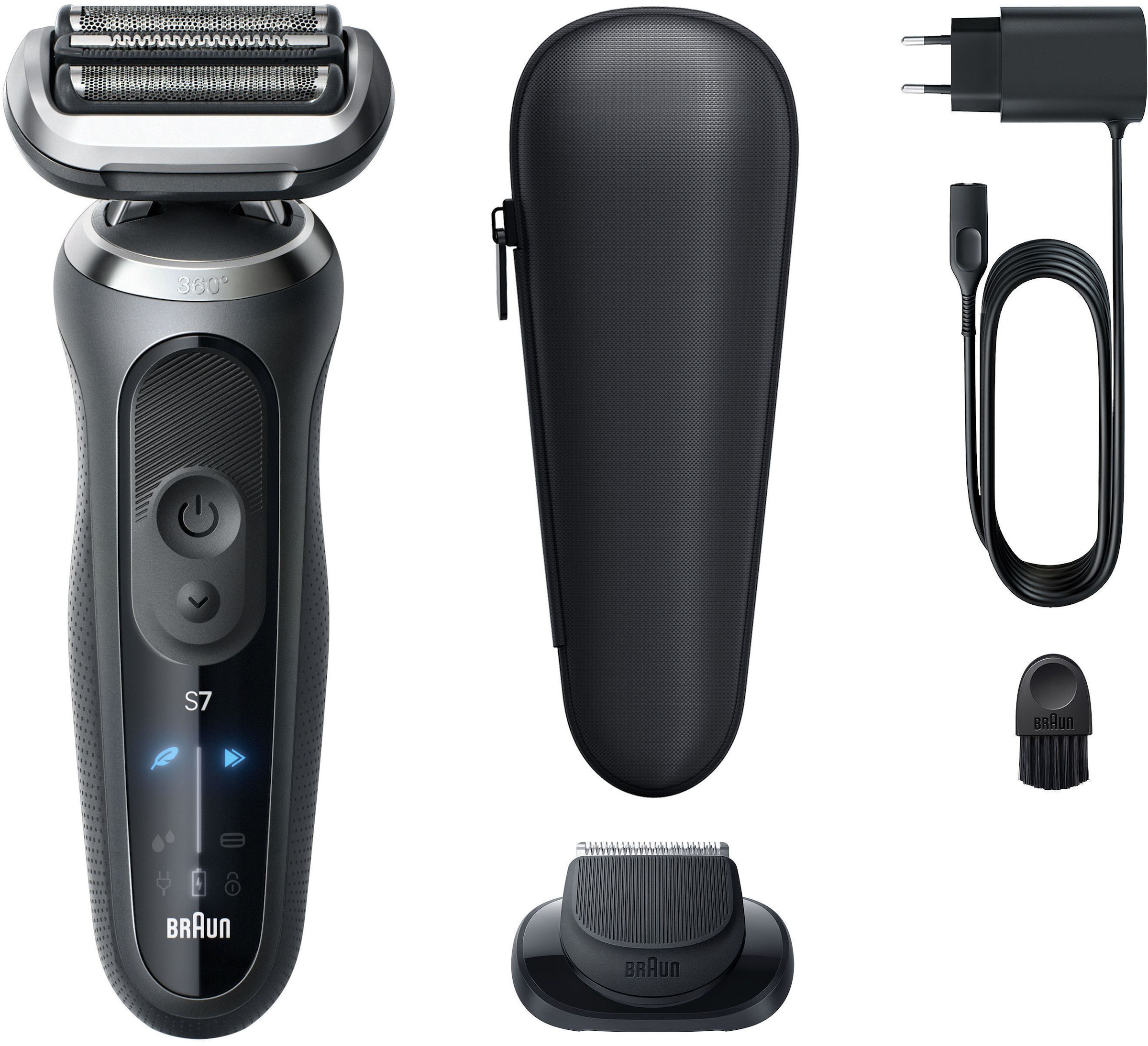 Braun Elektrorasierer »Series 7 72-G1200s«, 1 St. Aufsätze, Bis zu 60 Min, Präzisionstrimmer-Aufsatz, 100% wasserdicht