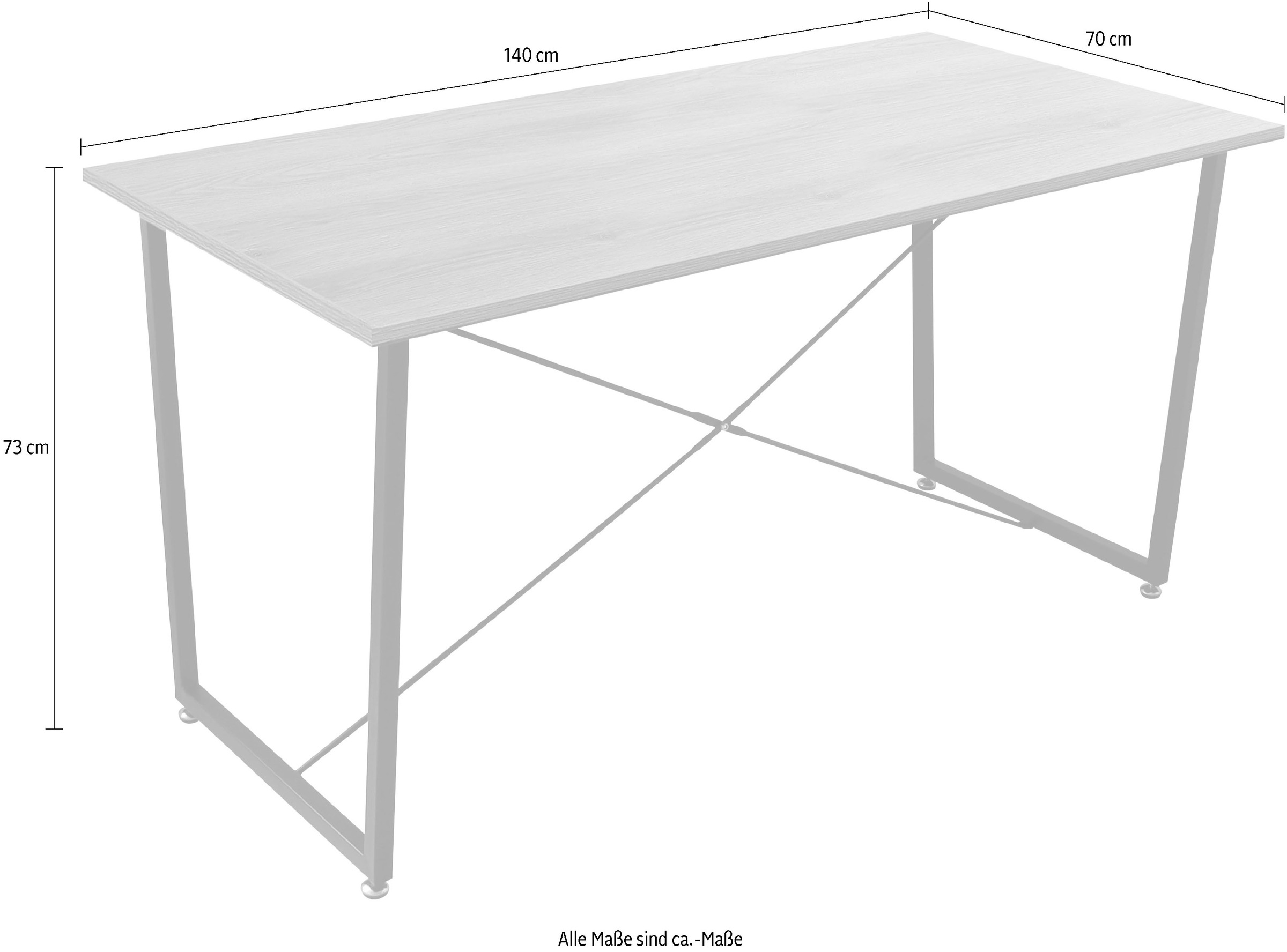 Home affaire Esstisch »Aage«, Akazie-Dekor, Breite 140 cm