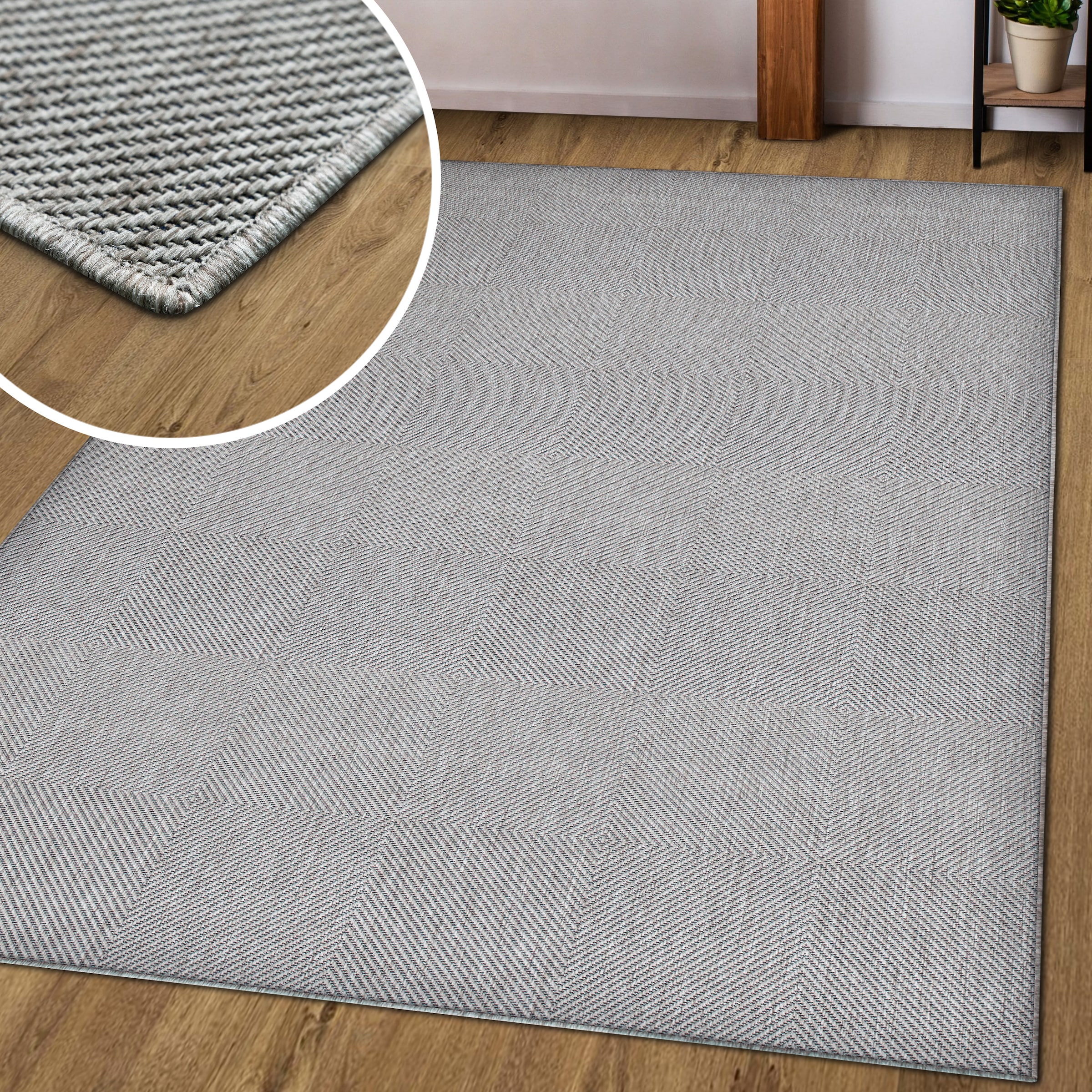 my home Teppich »Anna, auch als Läufer erhältlich«, rechteckig, 3 mm Höhe, In- und Outdoor geeignet, Sisal-Optik, Wetterfest & UV-beständig