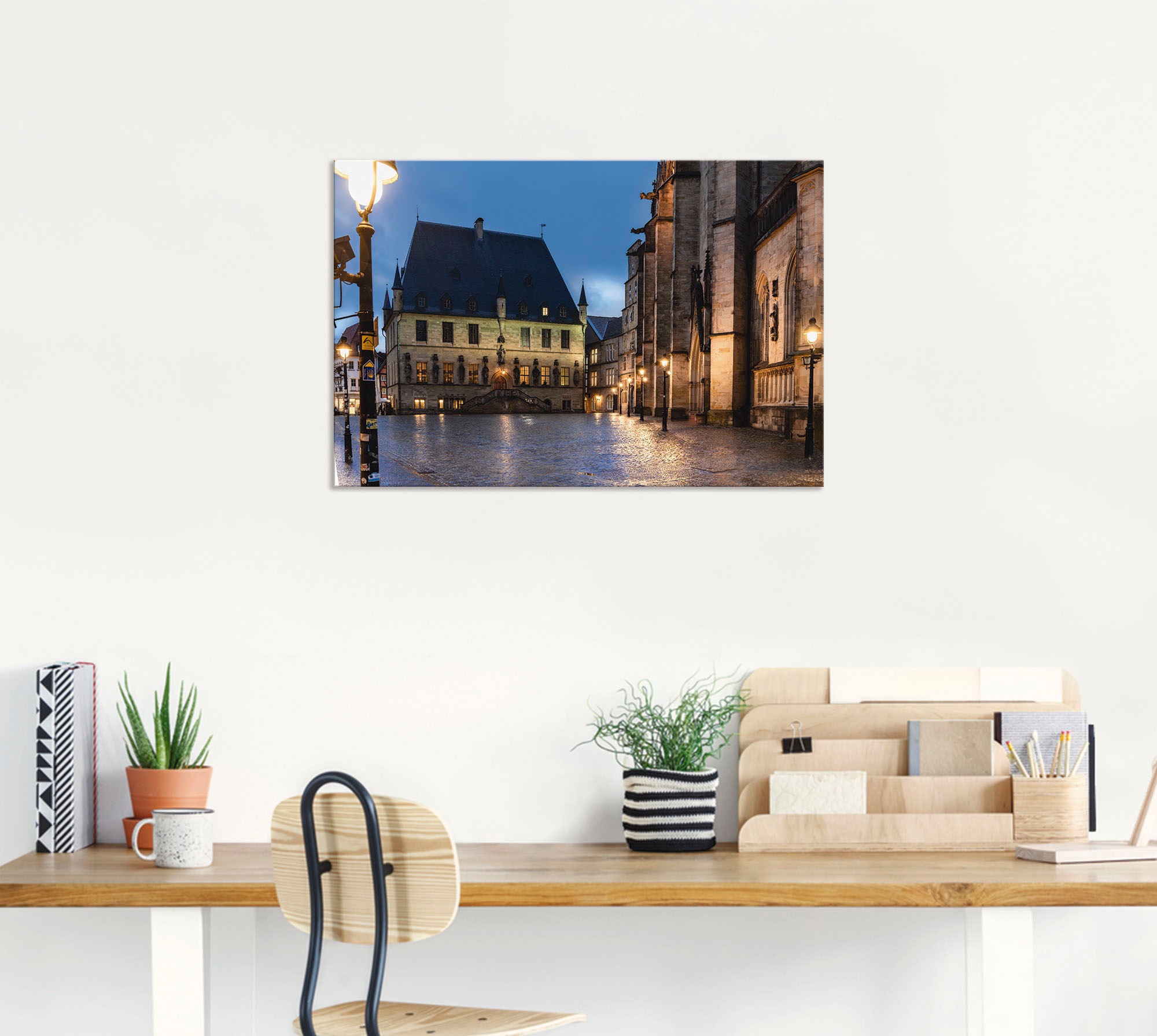 Artland Wandbild »Rathaus Osnabrück I«, Gebäude, (1 St.), als Alubild, Outdoorbild, Poster in verschied. Größen