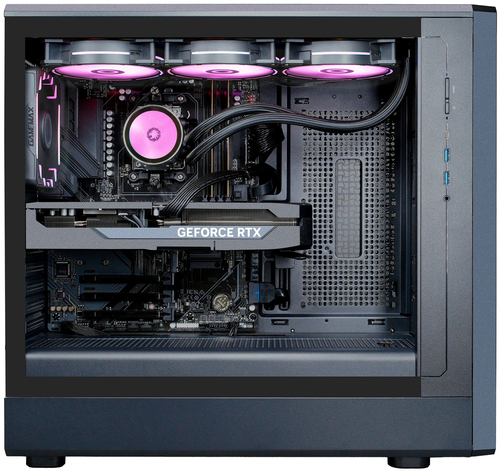 GAMEMAX Gaming-PC-Komplettsystem »GigaDeal CLAW BK 2798 AMD Ryzen 5 7500F 32GB DDR5 1TB SSD RTX 5070« 32 ″ AMD Ryzen 5 GeForce RTX™ 5070 32 GB RAM 1.000 GB SSD Windows 11, DDR5 RAM + Gigabyte GS32QCA LED-Monitor Curved, 80 cm 32"