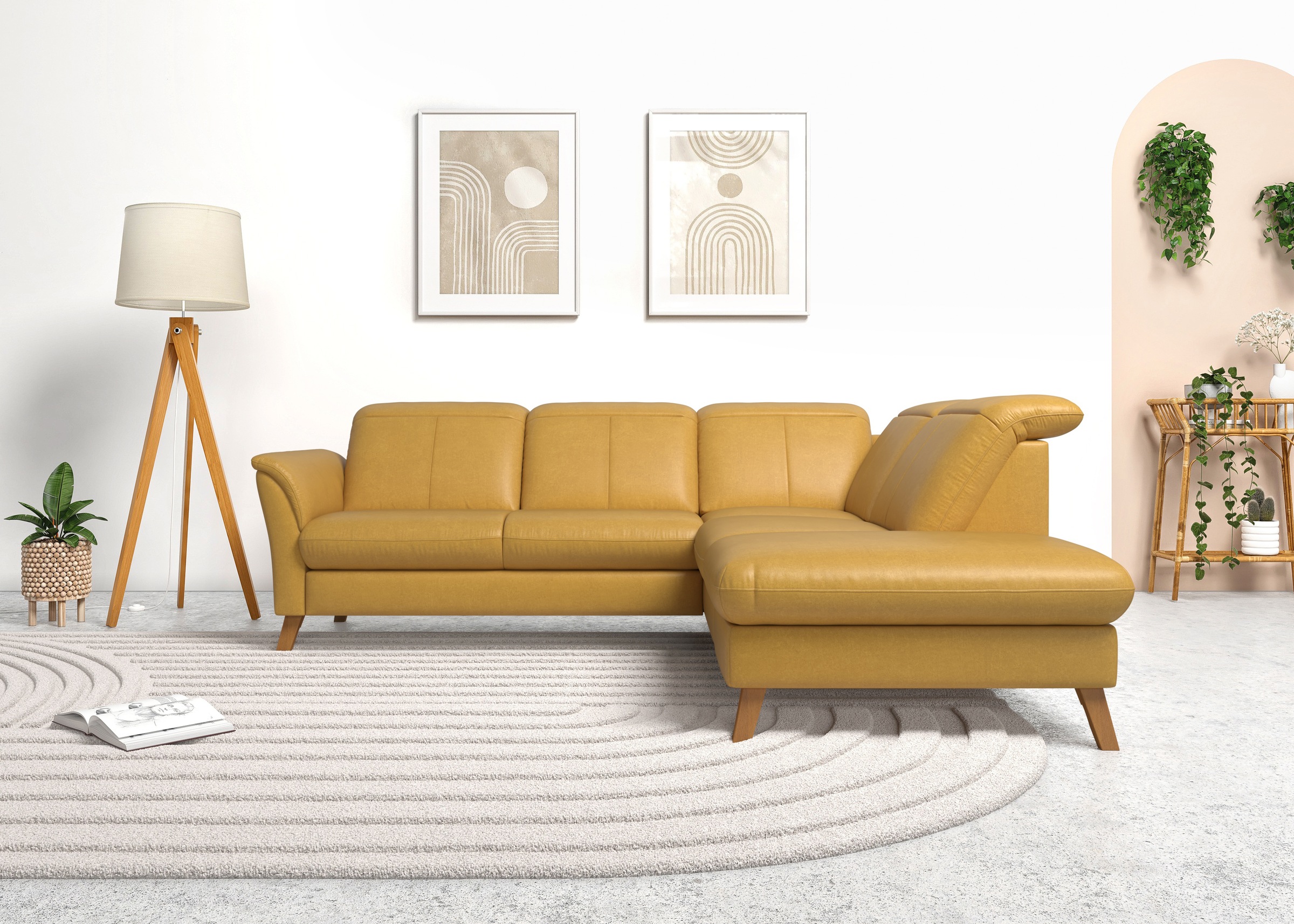 sit&more Ecksofa »Romero L-Form«, wahlweise mit oder ohne TV-Funktion, Bettfunktion, Bettkasten