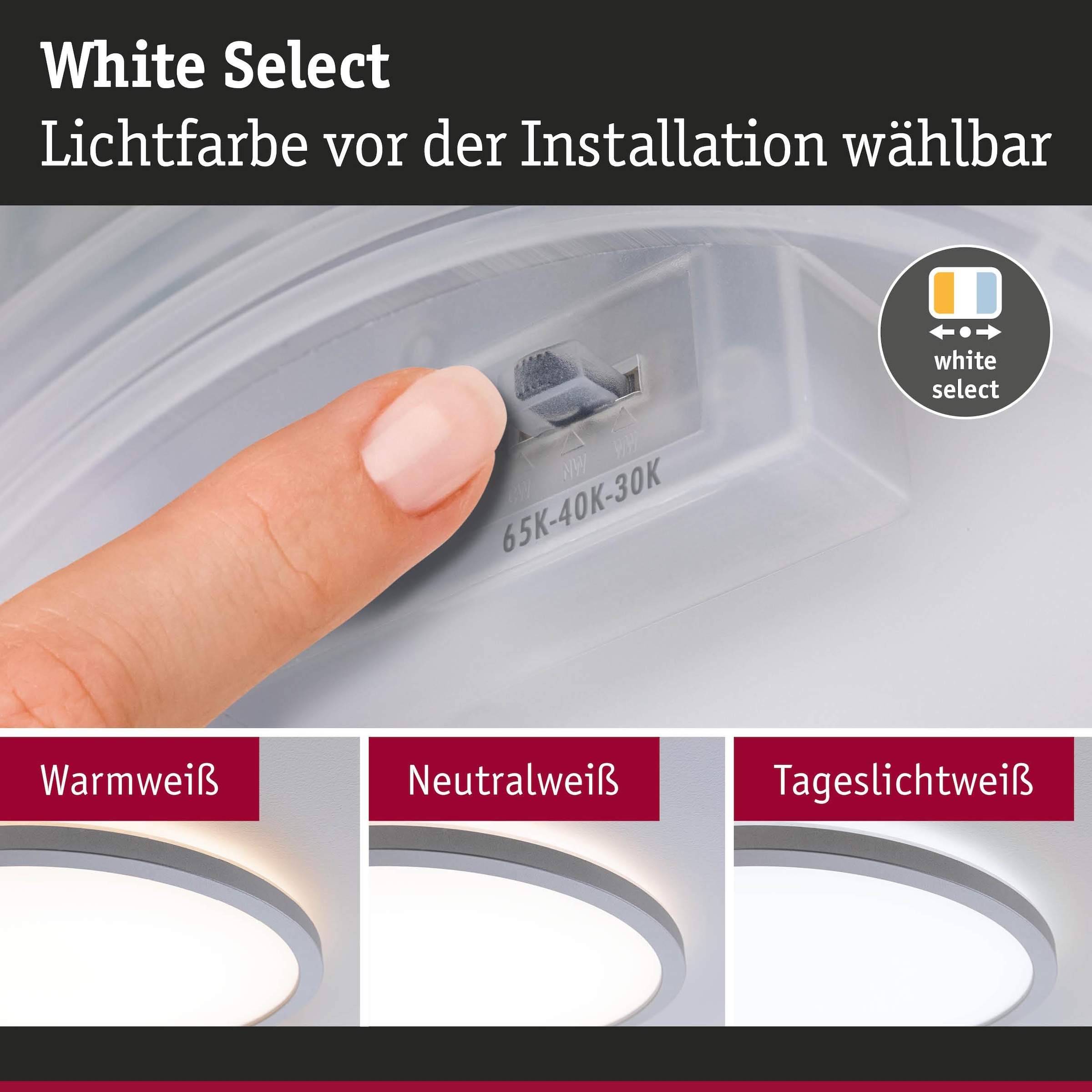 Paulmann LED Panel »Atria Shine IP44 rund 398mm 20,8W 2800lm 3000 - 6500K Chrom matt« LED-Modul 1 Stk. Tageslichtweiß Farbwechsler