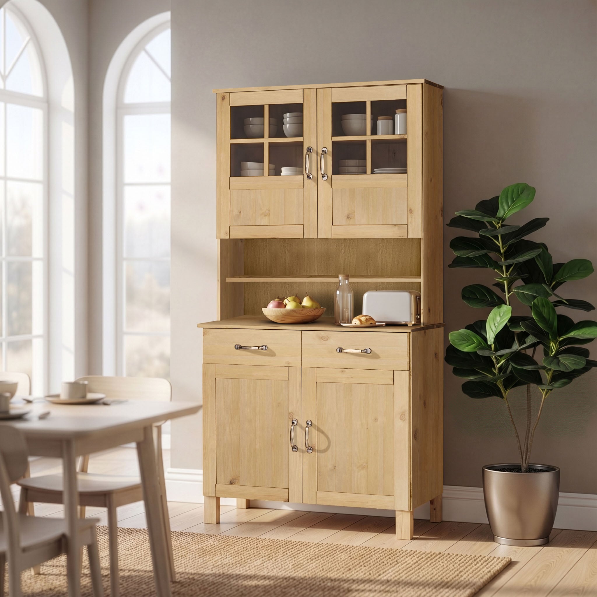 Home affaire Küchenbuffet »Alby« Breite 85 cm, 2 Glastüren