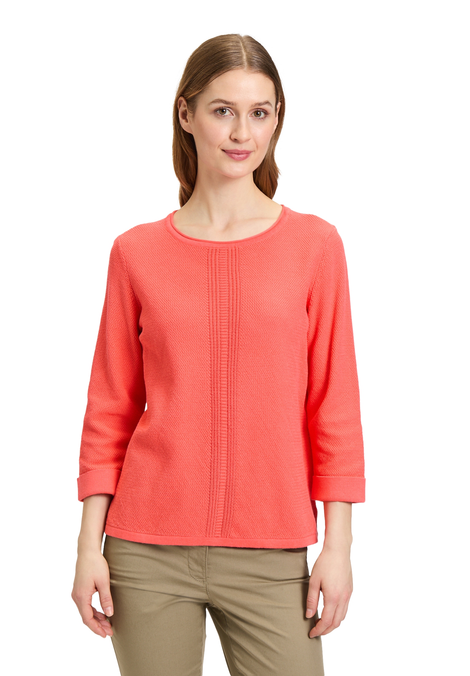 Betty Barclay Rundhalspullover »Feinstrickpullover mit Strickdetails«