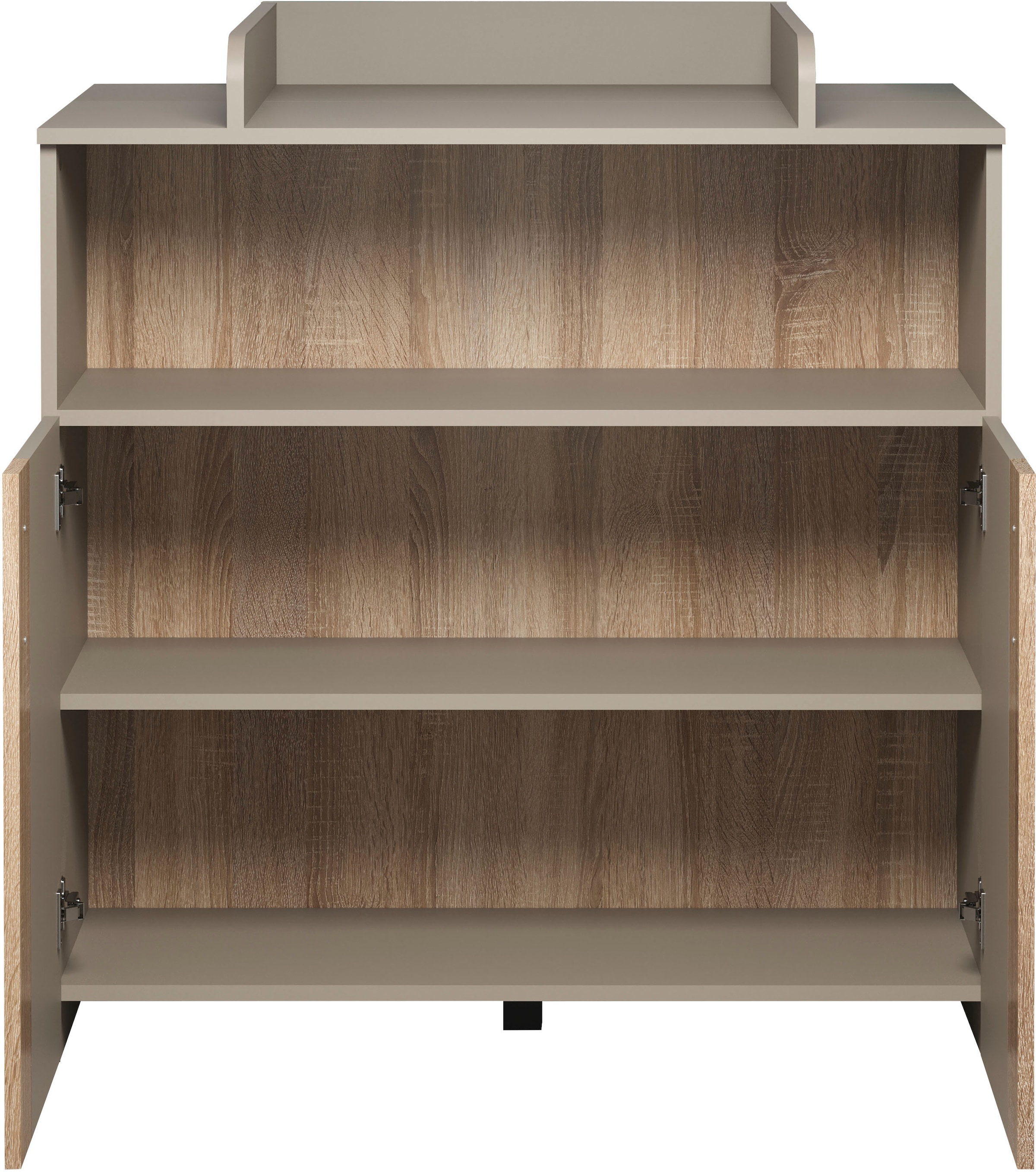 trendteam Babymöbel-Set »Beja« Set, 3 tlg. Gitterbett, Wickelkommode und Kleiderschrank - silberfarbene Griffe