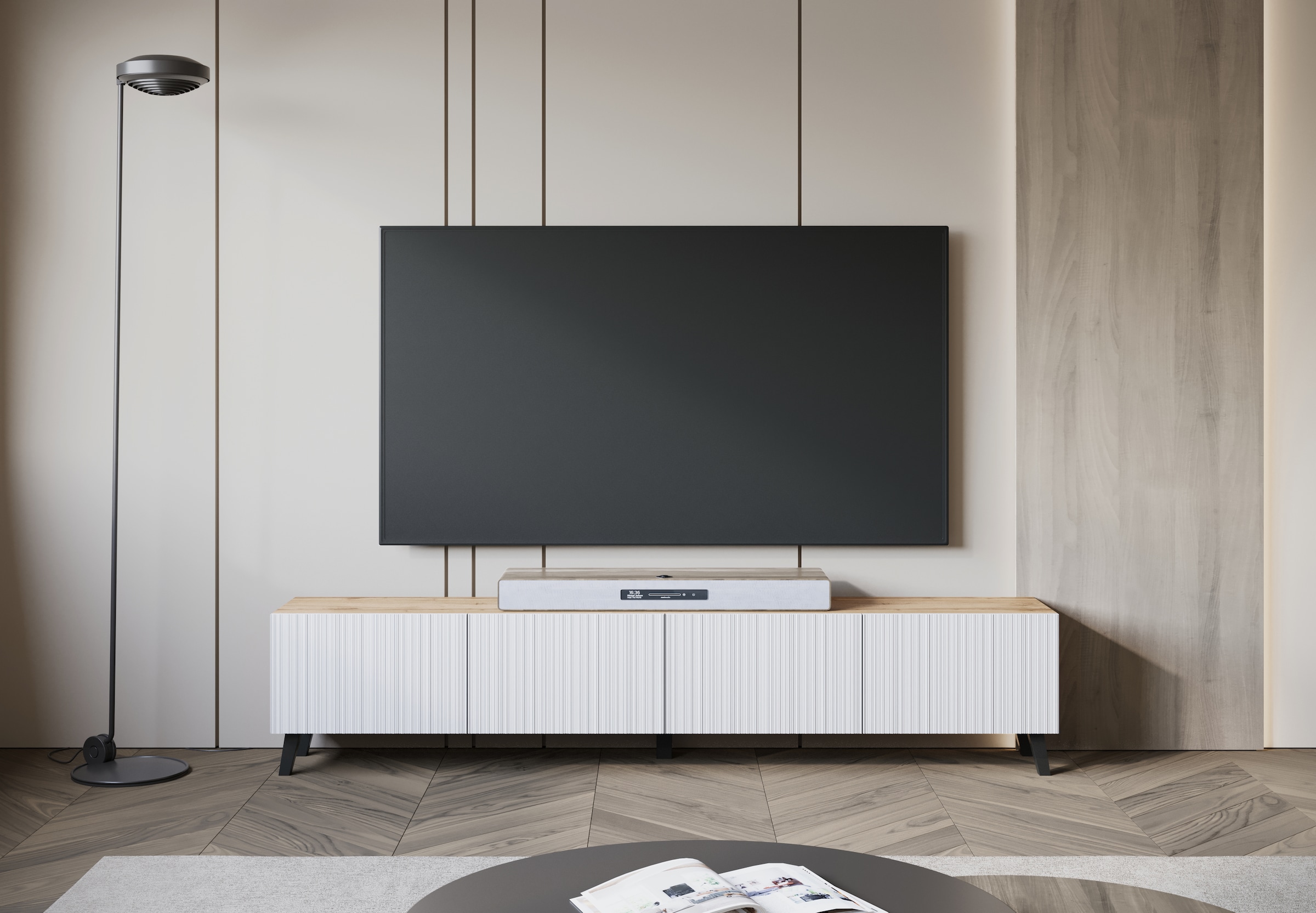 INOSIGN Lowboard »PHUKET«, TV-Board mit Strukturfront, Breite ca. 190 cm