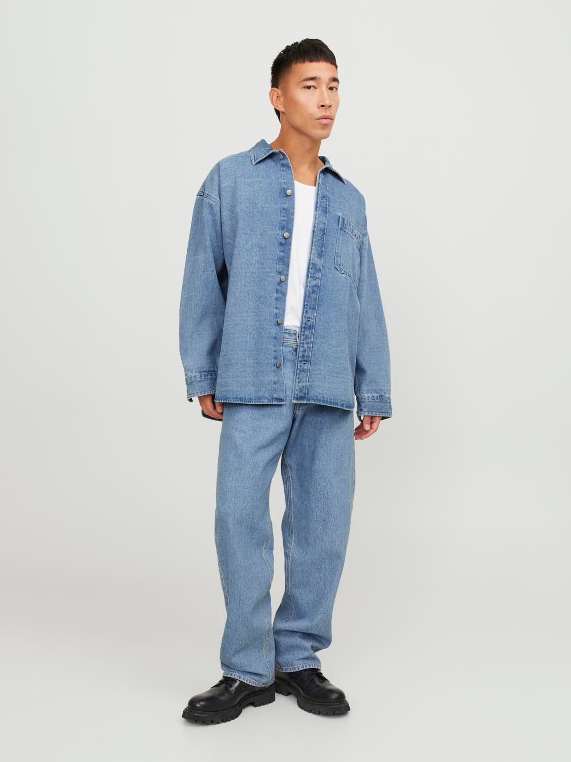 Jack & Jones Langarmhemd »JORSANTORINI DENIM OVERSHIRT LS SN«