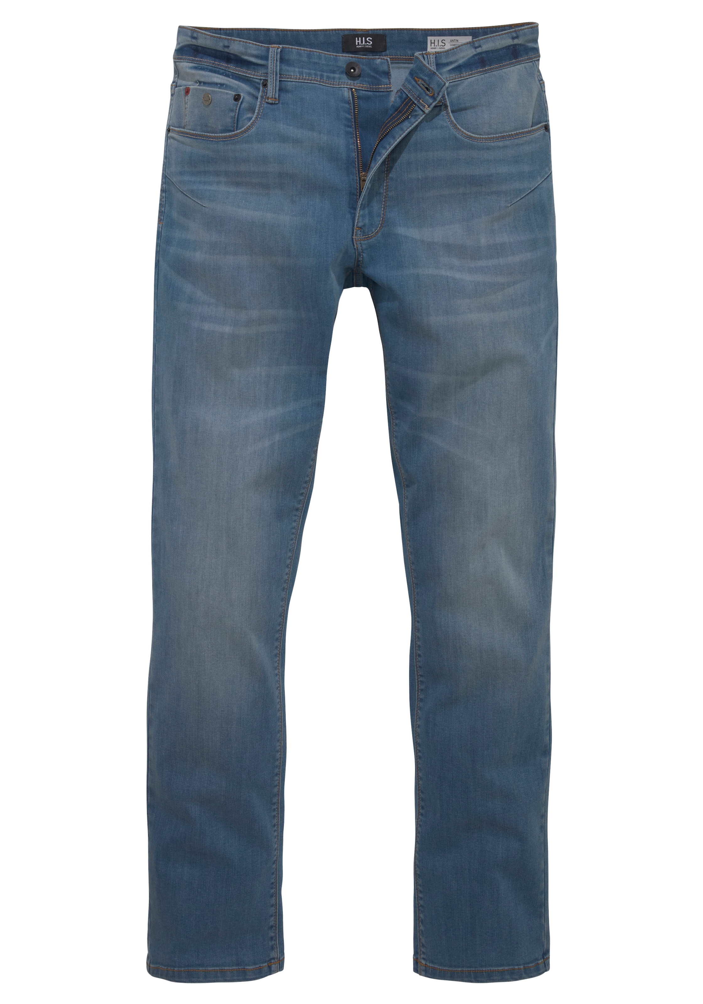 H.I.S Comfort-fit-Jeans »ANTIN«, bequeme Passform, gerades Bein, mit Used-Waschung