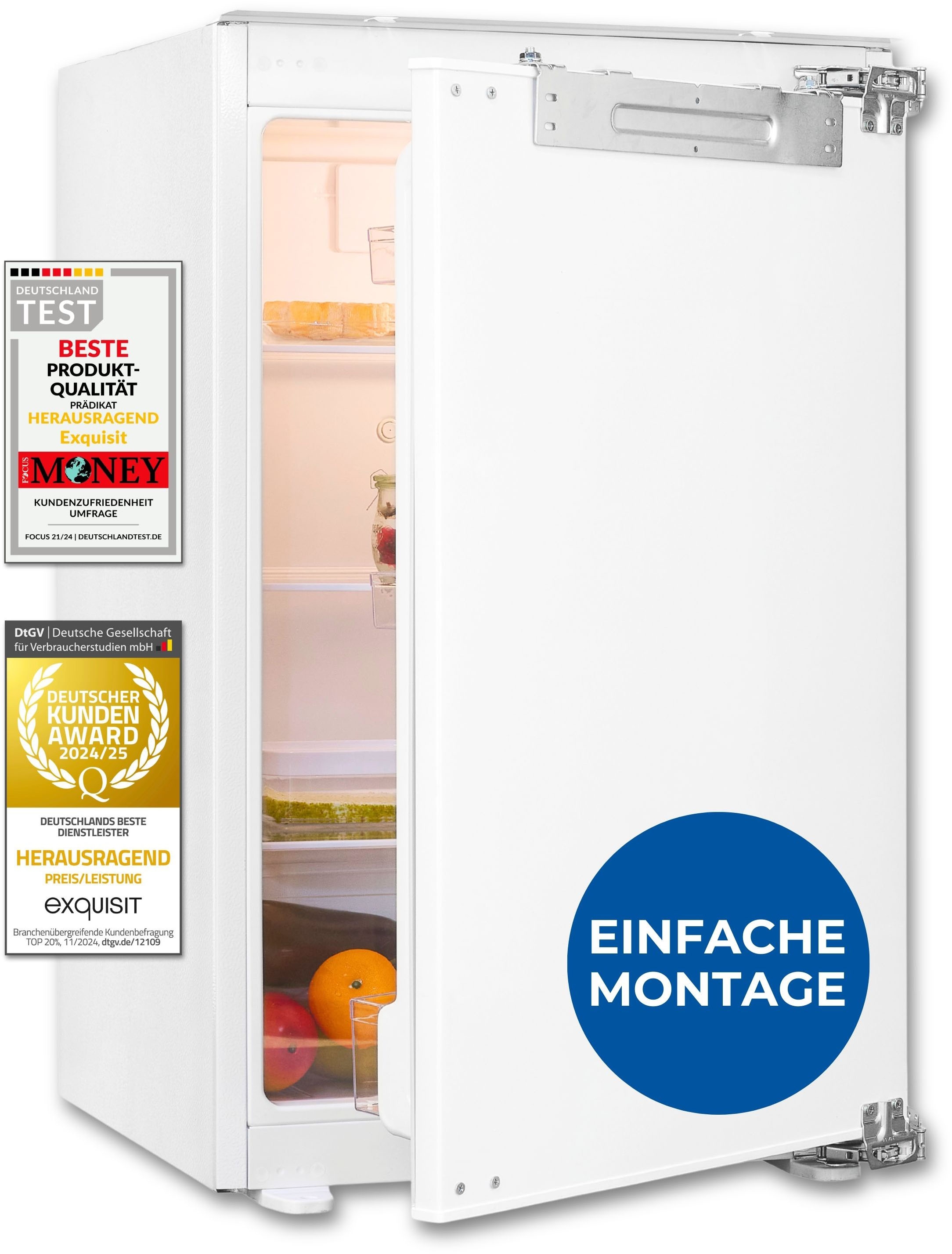 exquisit Einbaukühlschrank »EKS5131-V-FE-O90E«