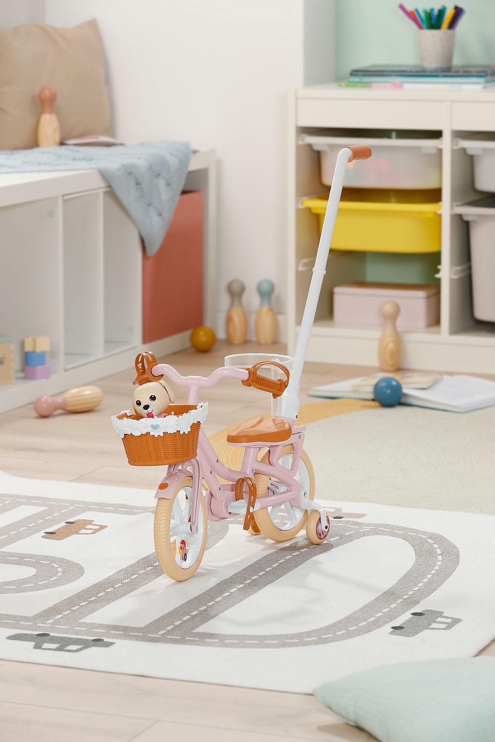 Baby Born Puppen Fahrzeug »Fahrrad« mit Welpe Lucky