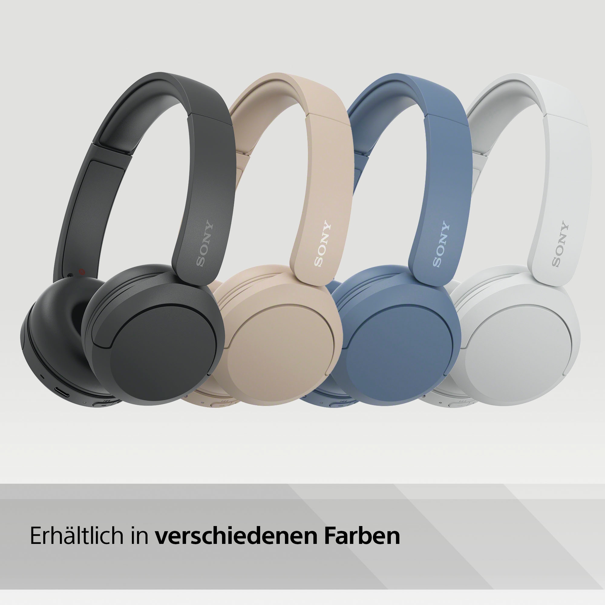 Sony On-Ear-Kopfhörer »WHCH520«, Bluetooth, Freisprechfunktion-Rauschunterdrückung, 50 Std. Akkulaufzeit