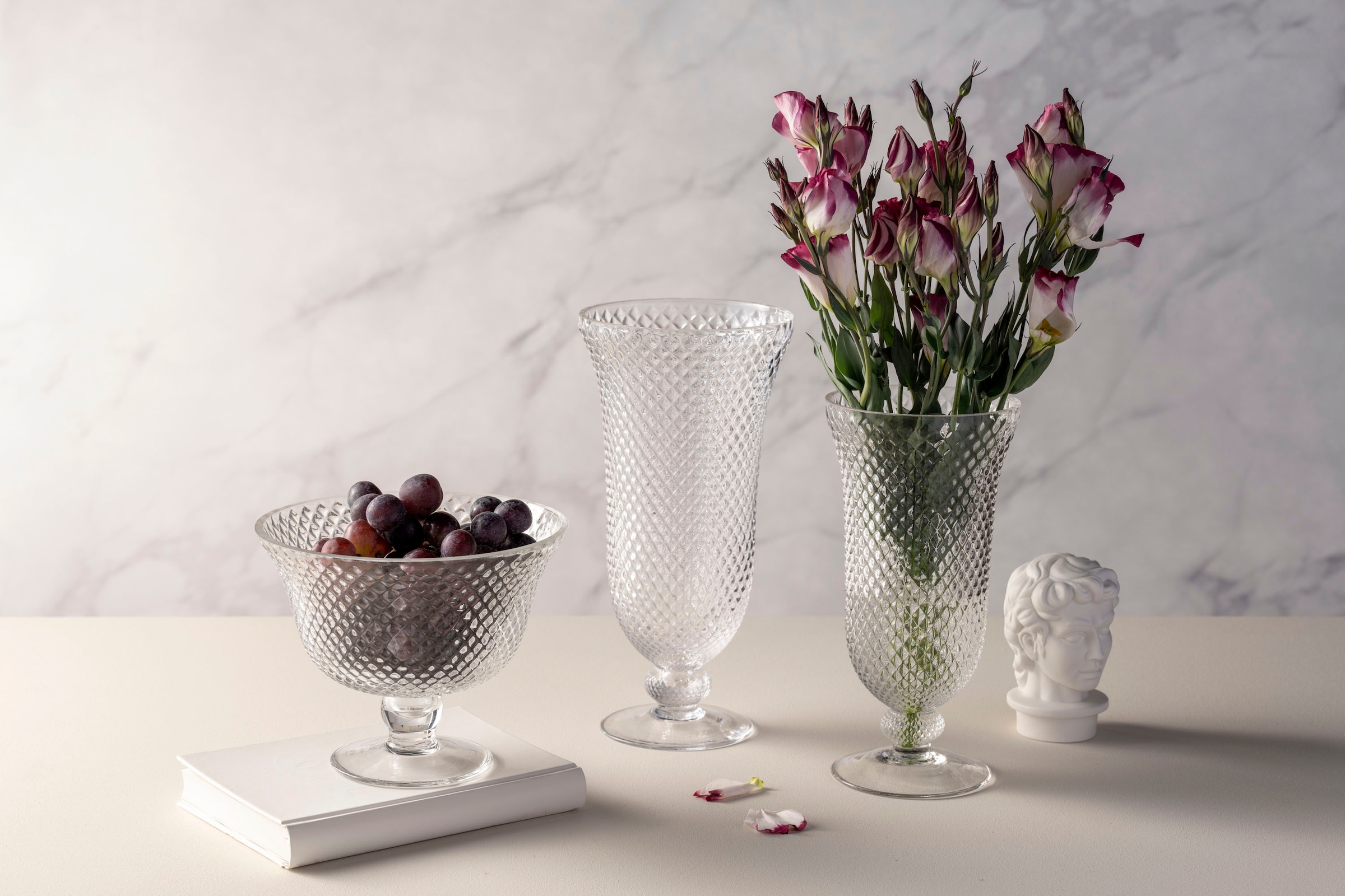 LEONARDO Servierschale »POESIA«, aus Glas, 19,5 cm auf Fuß, Kalk-Natron-Glas, handgefertigt
