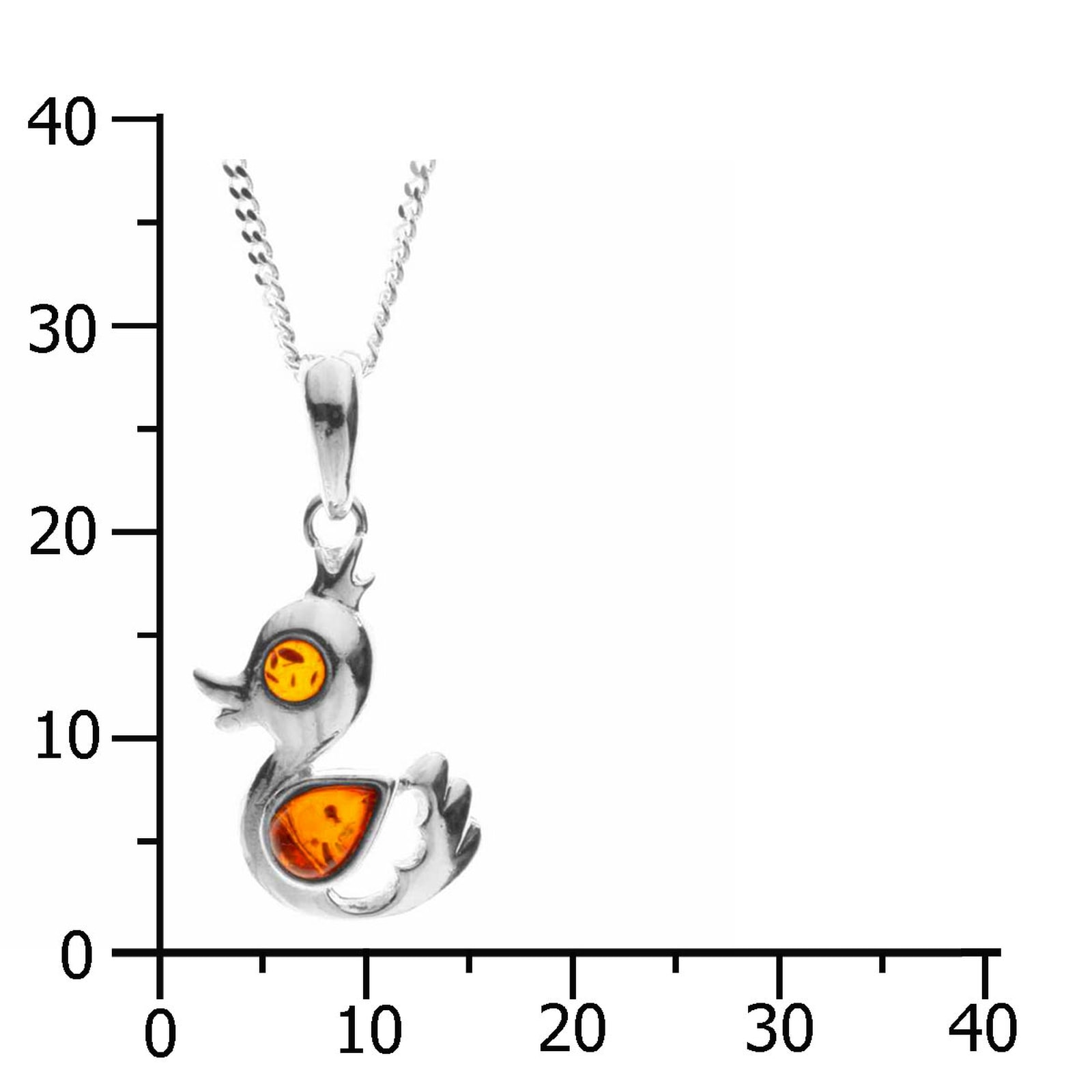 OSTSEE-SCHMUCK Kette mit Anhänger »- Entchen - Silber 925/000 - Bernstein«
