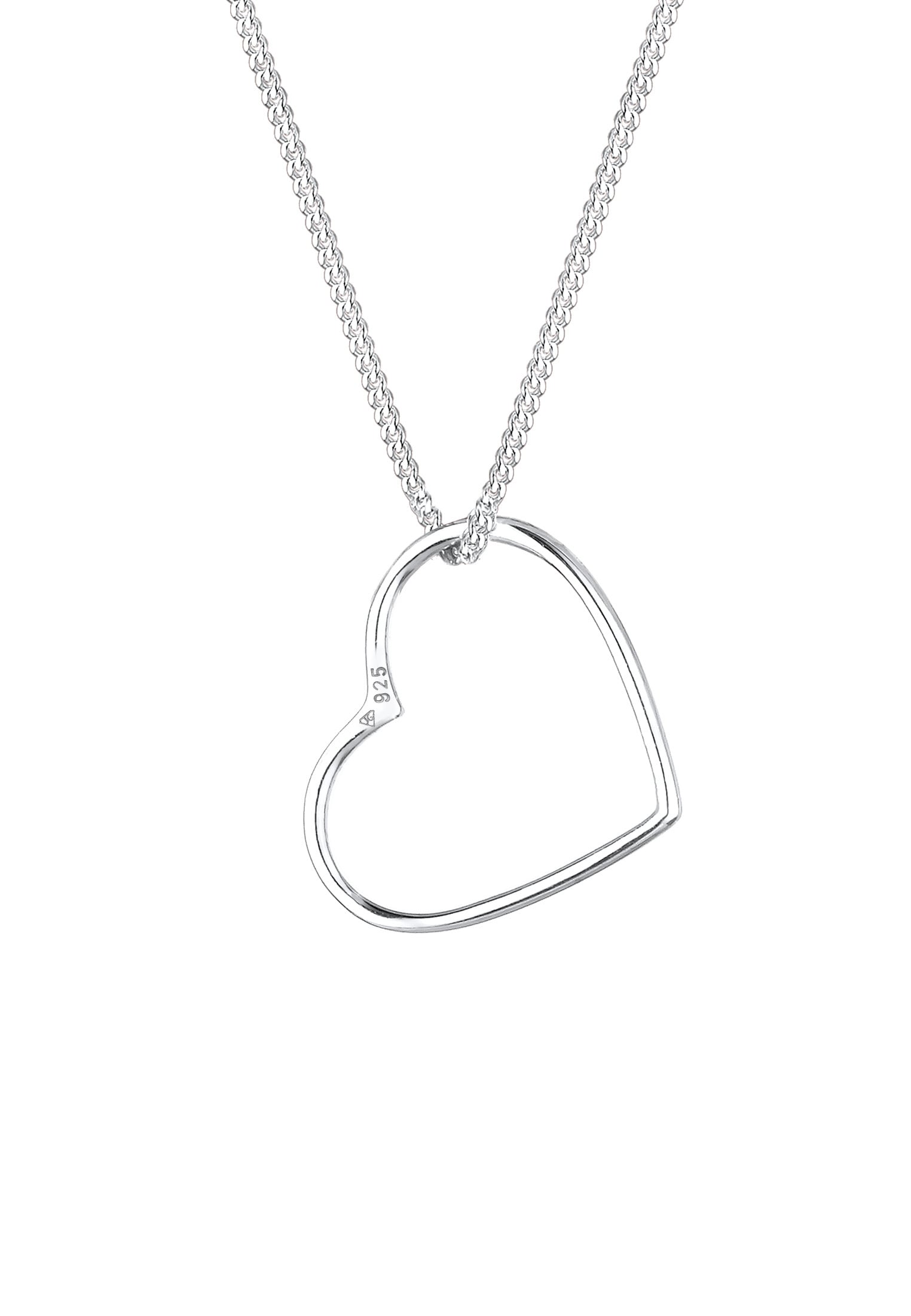 Elli Kette mit Anhänger »Halskette Herz Anhänger Liebe Cut Out 925 Silber«