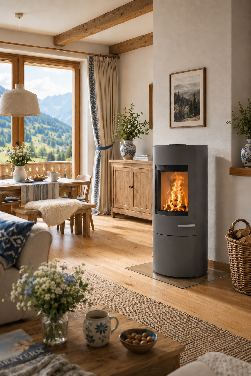 Haas + Sohn Kaminofen »SOLIDO MOONLIGHT« maximalen Raumheizvermögen von 183 m³