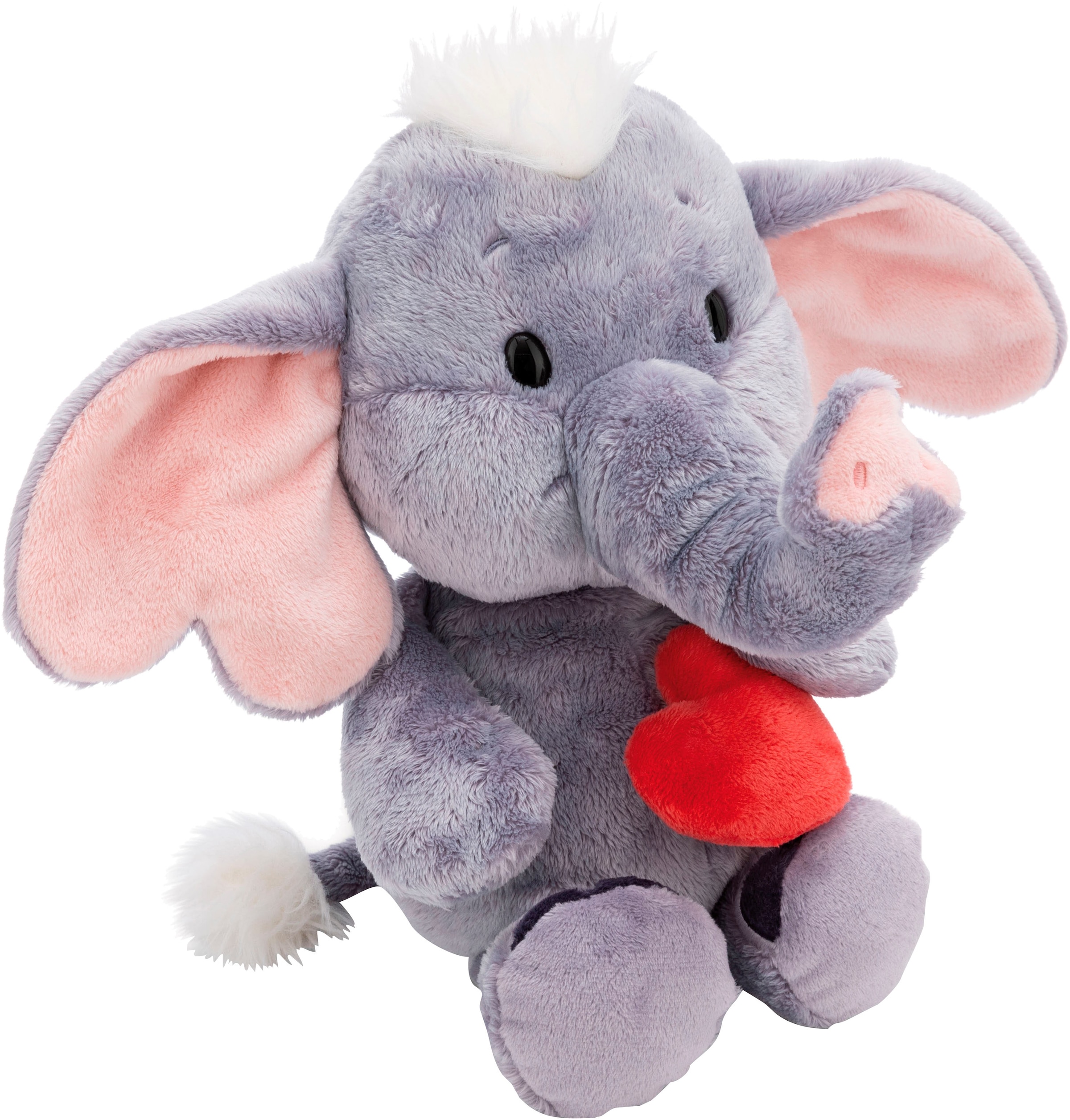 Kuscheltier »Love, Elefant mit Magnet Herz dunkelgrau, 32 cm«