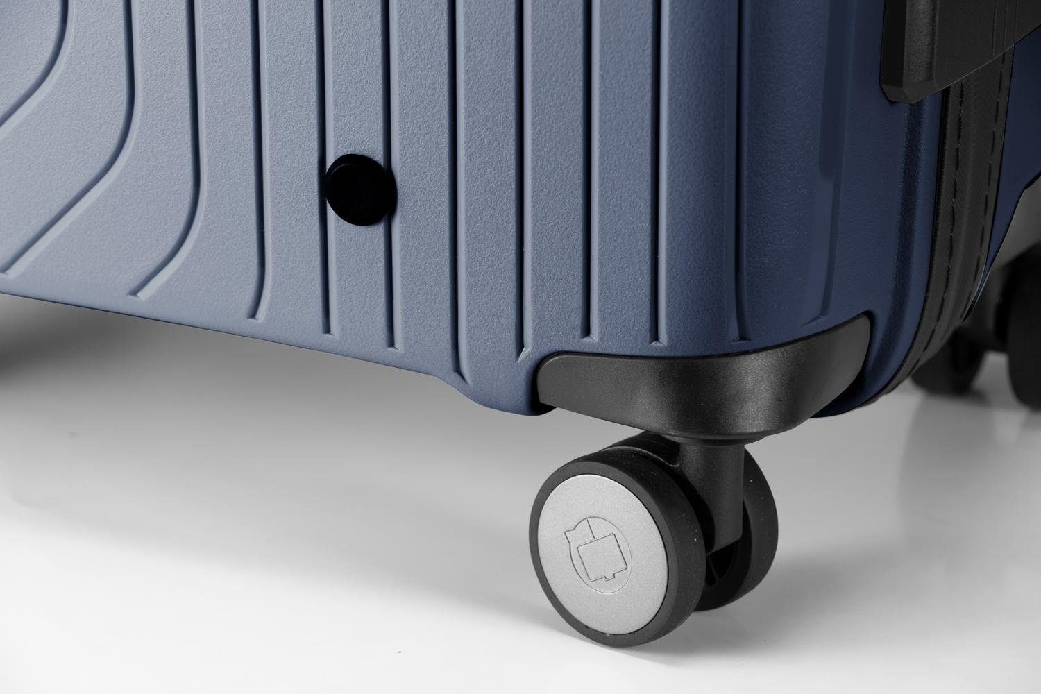 Hauptstadtkoffer Hartschalen-Trolley »TXL, 66 cm, dunkelblau«, 4 Rollen, Hartschalen-Koffer Koffer mittel groß Reisegepäck TSA Schloss
