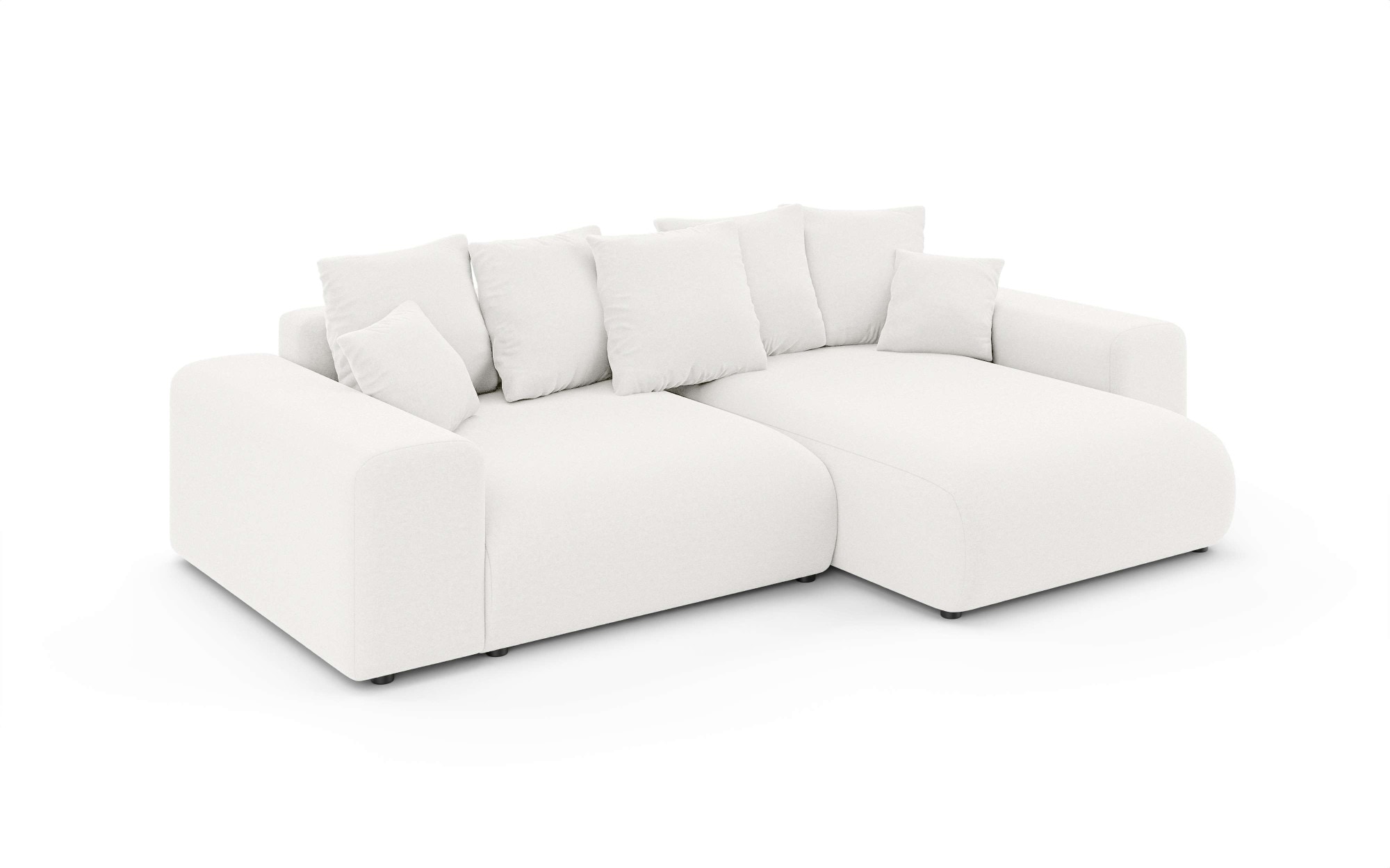 INOSIGN Ecksofa »LAKESIDE mit Bettfunktion und Bettkasten, B/T/H 257/166/84 cm«, L-Form, Recamiere beidseitig montierbar, Wellenunterfederung