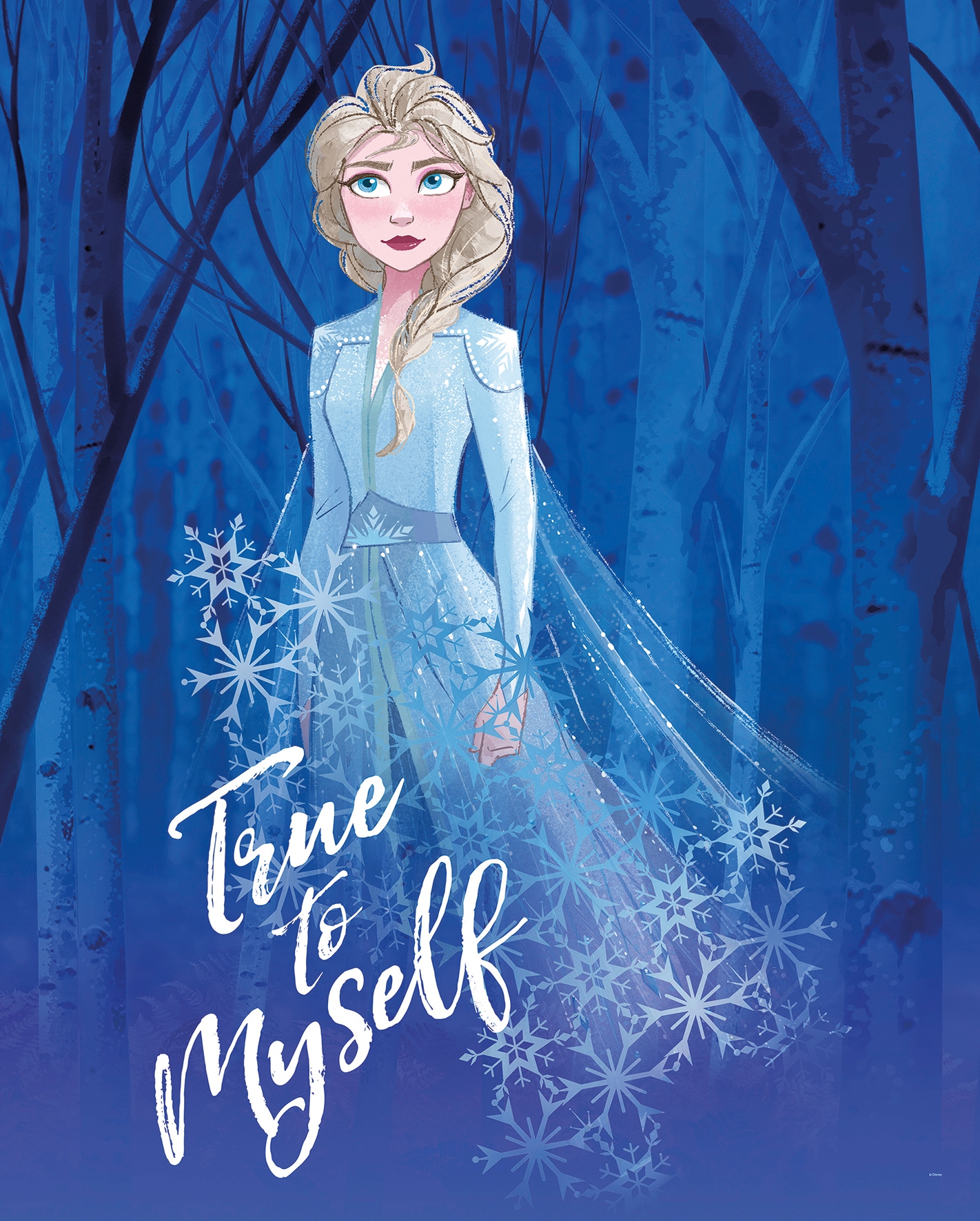 Komar Bild »Frozen 2 Elsa true to myself«, Disney, (1 St.), Wandbild zur Dekoration im Kinderzimmer - ohne Rahmen