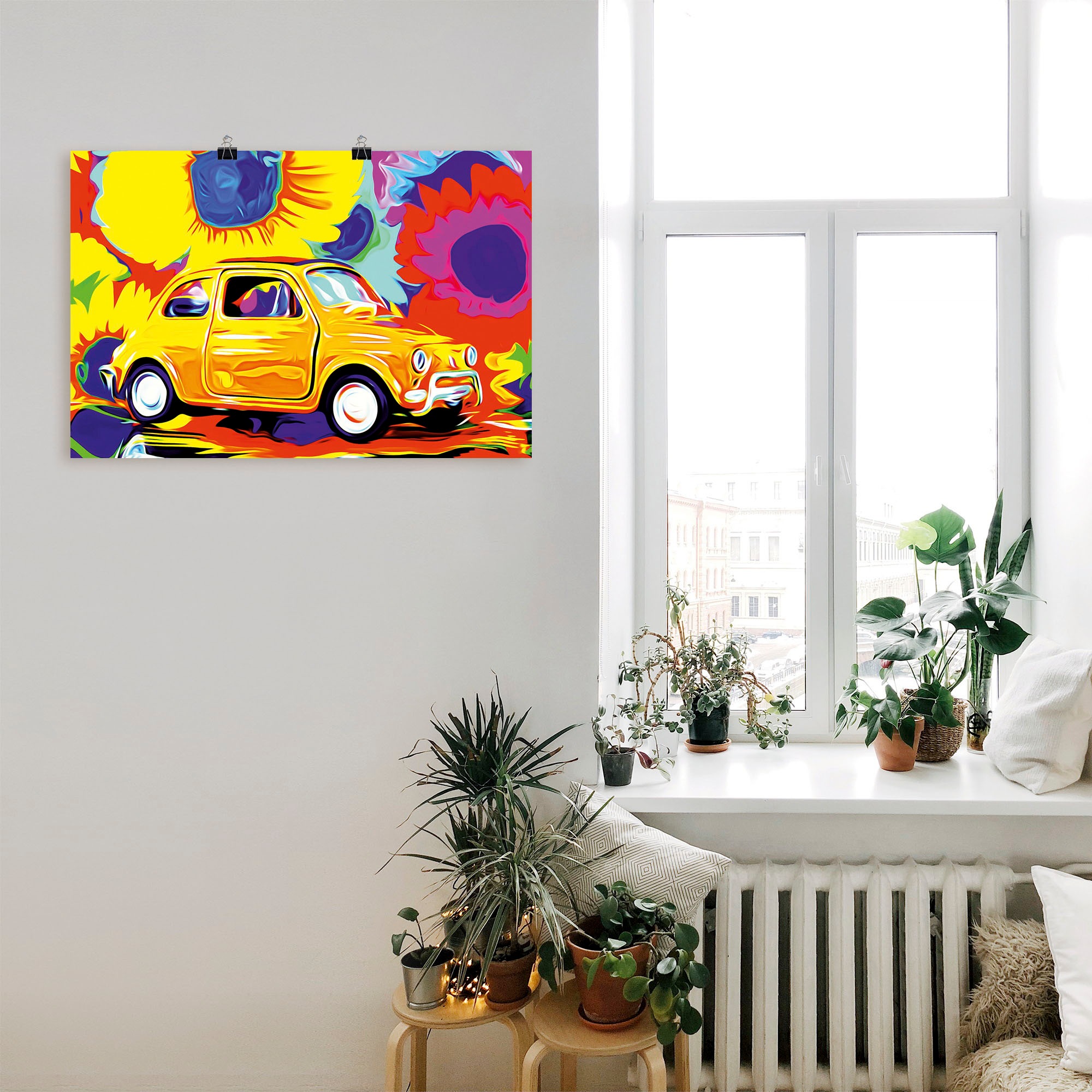 Artland Wandbild »Fiat 500«, Auto, (1 St.), als Alubild, Leinwandbild,  Wandaufkleber oder Poster in versch. Größen auf Rechnung bestellen