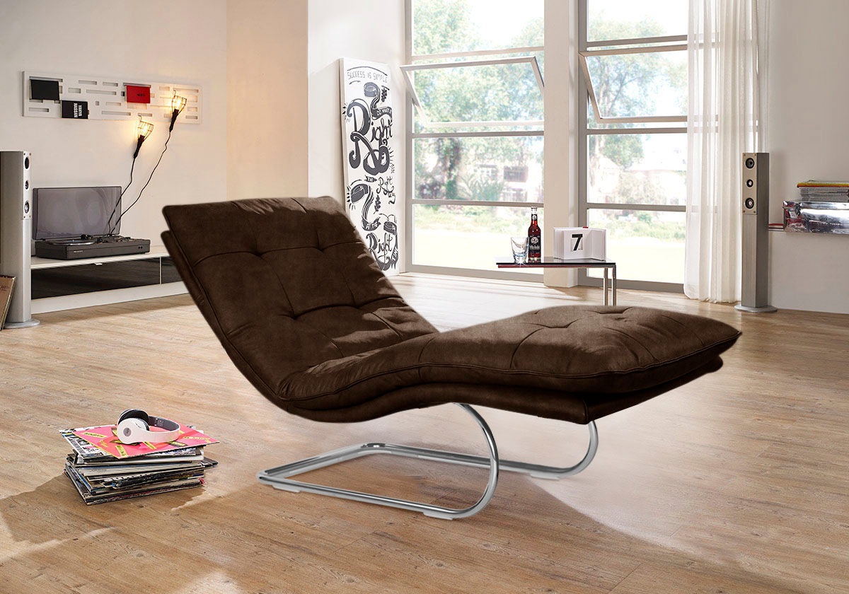 W.SCHILLIG Relaxliege »daily dreams«, in Waffelkissen-Optik, wahlweise mit Motor, Freischwingergestell