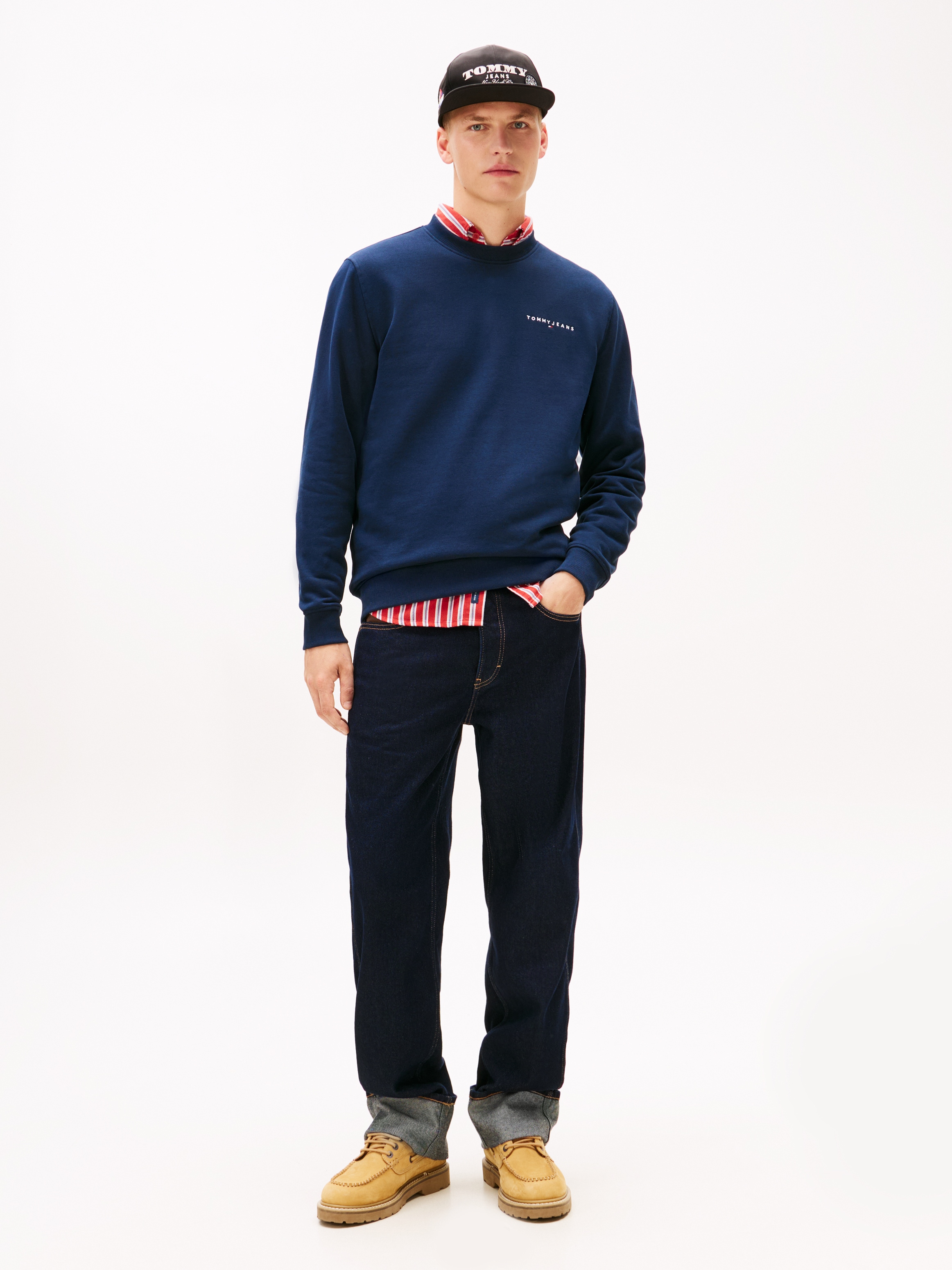 Tommy Jeans Sweatshirt »TJM REG LINEAR CREW EXT«, mit Logostickerei
