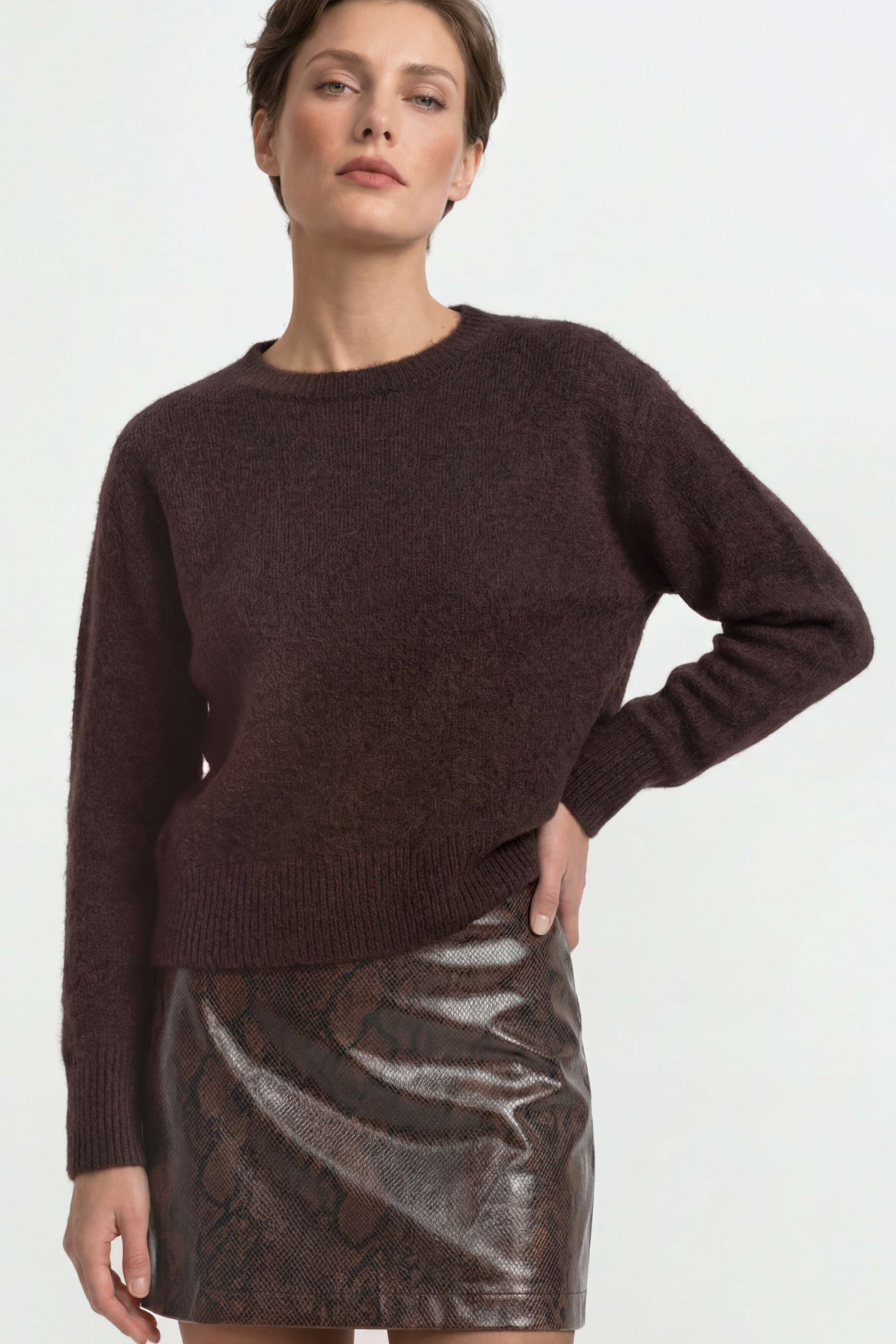 RICHROYAL Strickpullover Regular fit mit Rundhalsausschnitt