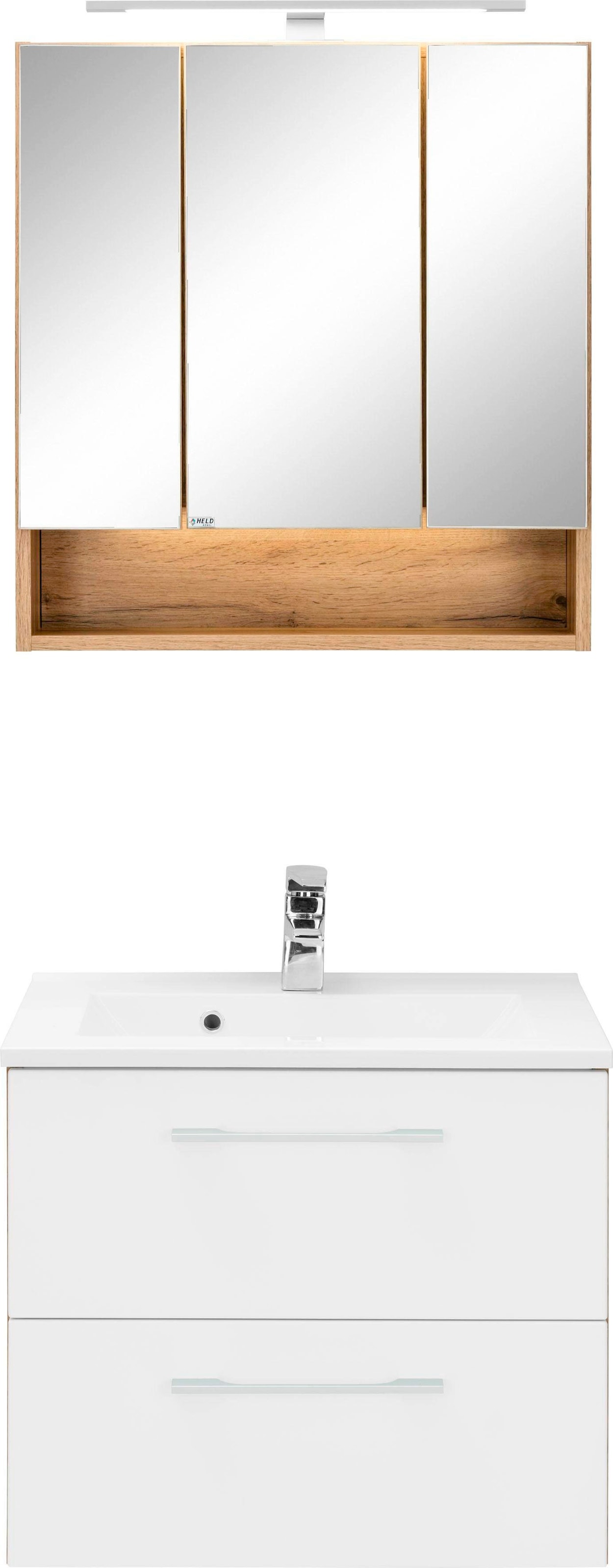 MÖBEL »Soria«, 60 Badmöbel-Set Spiegelschrank cm, HELD Waschtisch St.), Raten kaufen (2 auf Breite