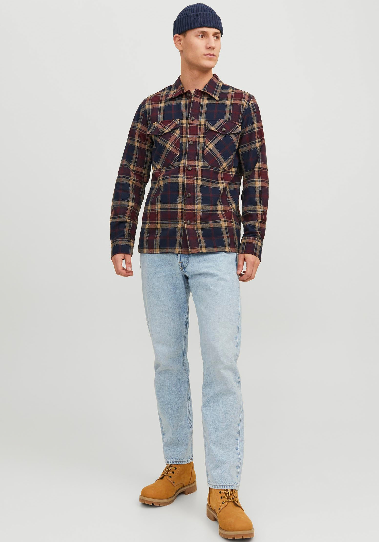 Jack & Jones Langarmhemd »JJEEDDIE OVERSHIRT LS NOOS«